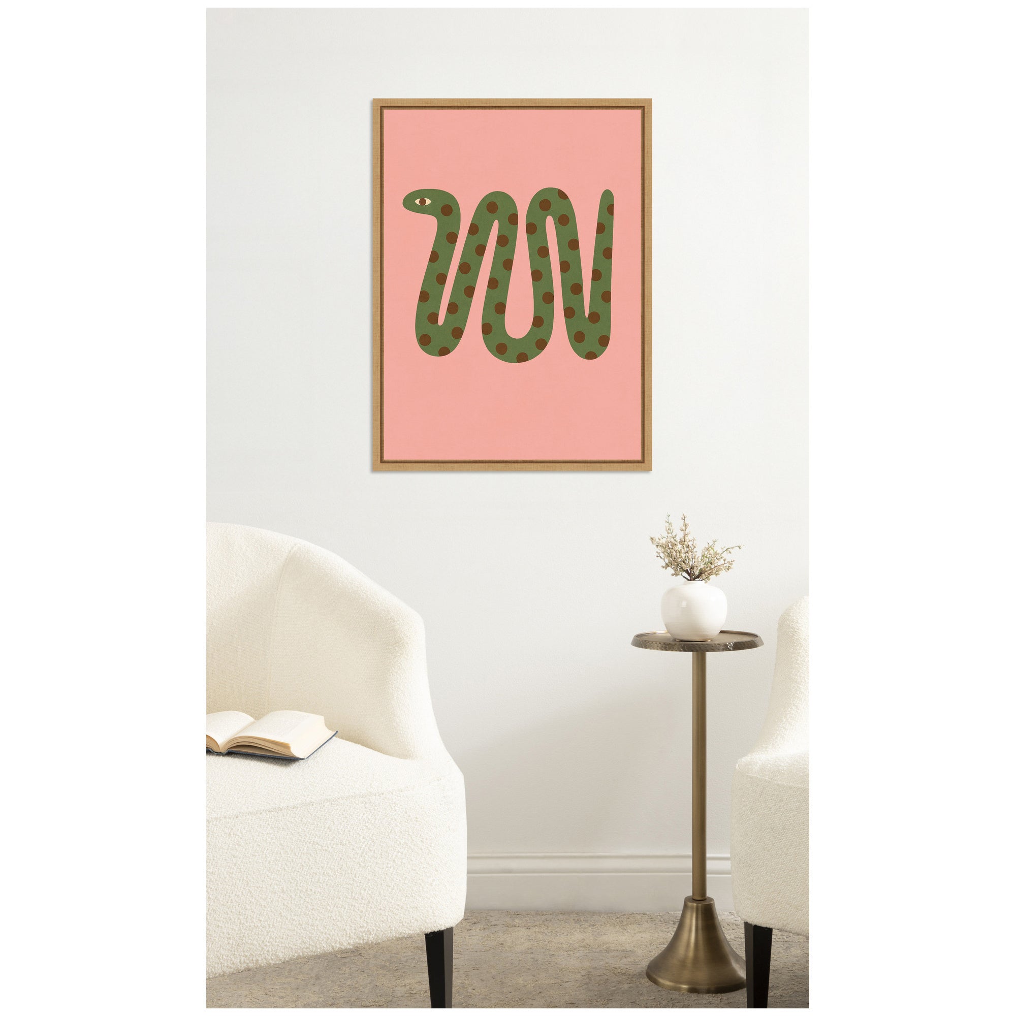 Snake by Laura Moss Framed Canvas Wall Art Print