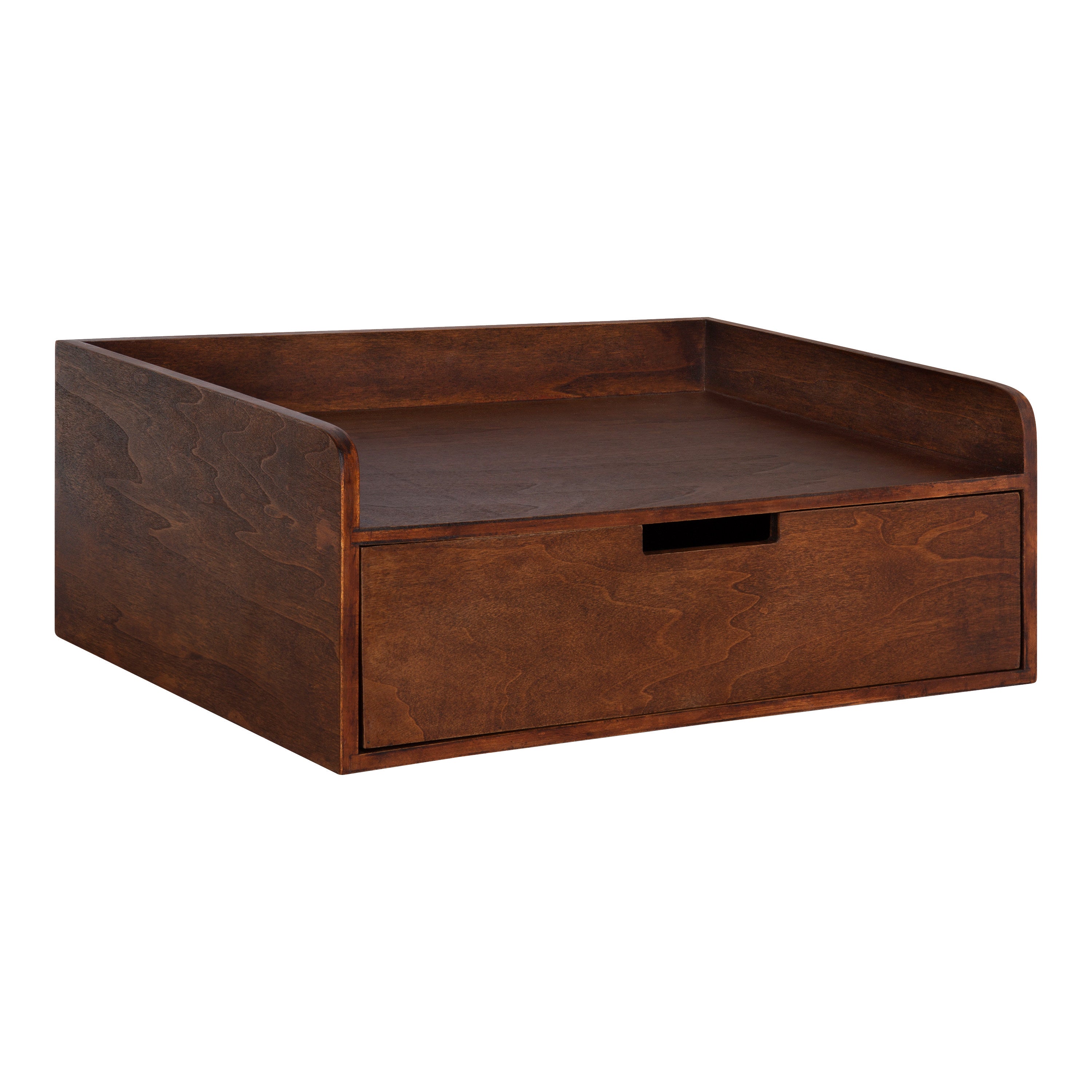 Floating Side Table Dark Brown 18x12x7 1