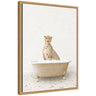 Sylvie Cheetah in Terrazzo Bathtub Framed Canvas by Amy Peterson
