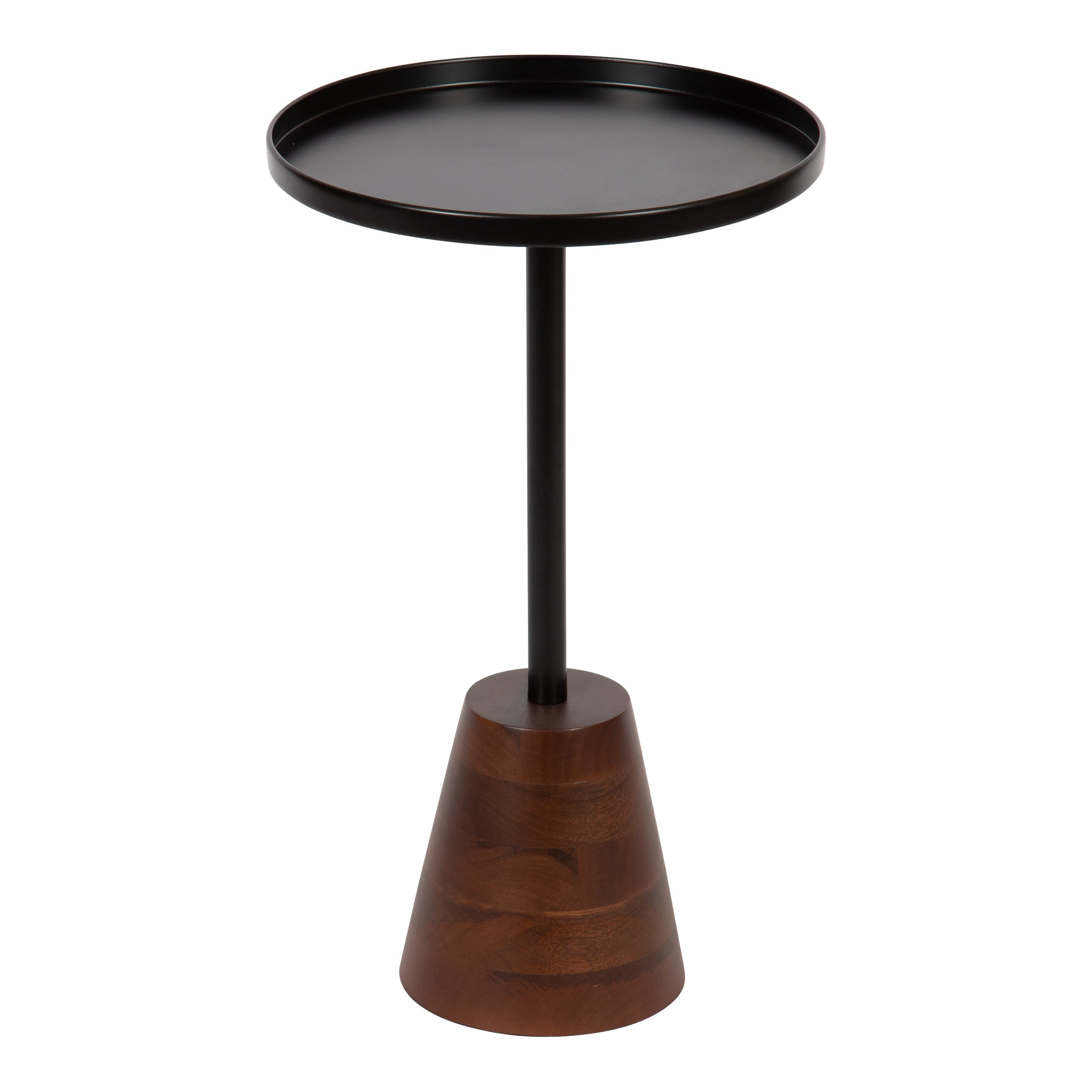 Side Table Black Dark Brown 14x14x24 1