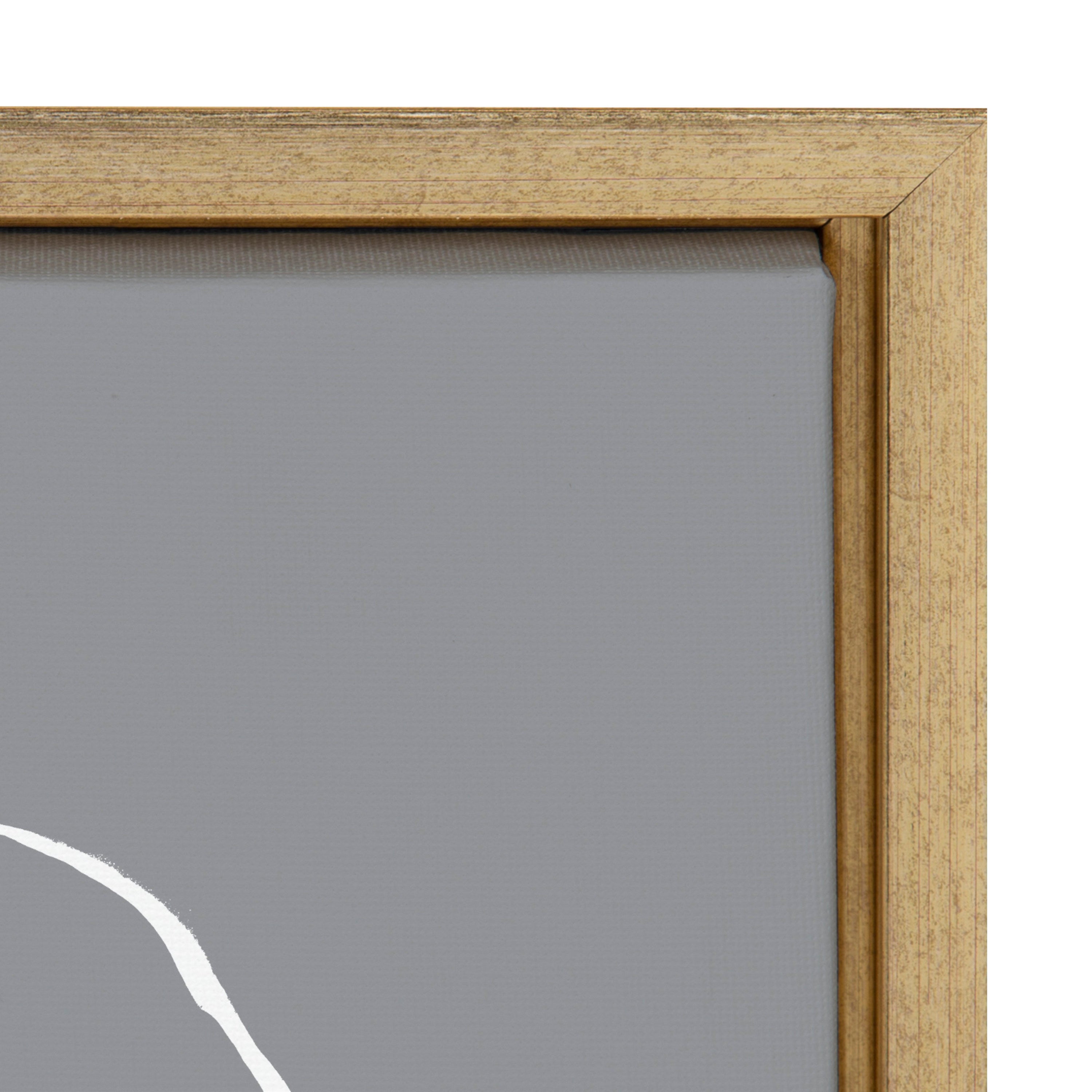 Sylvie Gray Going in Circles Framed Canvas Set by Teju Reval of SnazzyHues