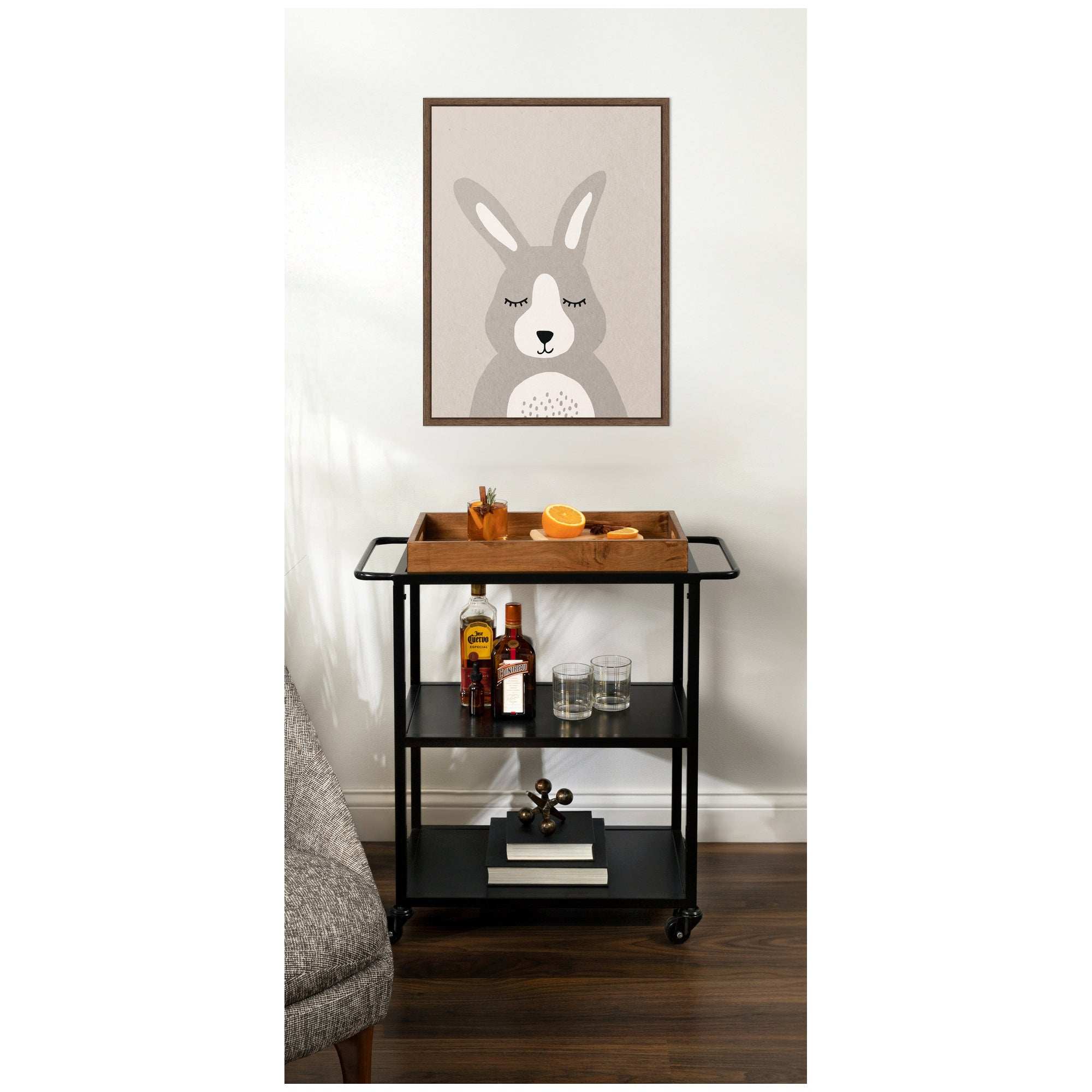 Bunny by July Art Prints Framed Canvas Wall Art Print