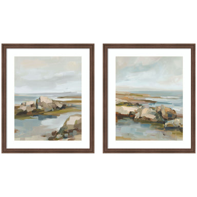 Framed Art Set 2 Piece Set 21x25 Florence Medium Brown 1