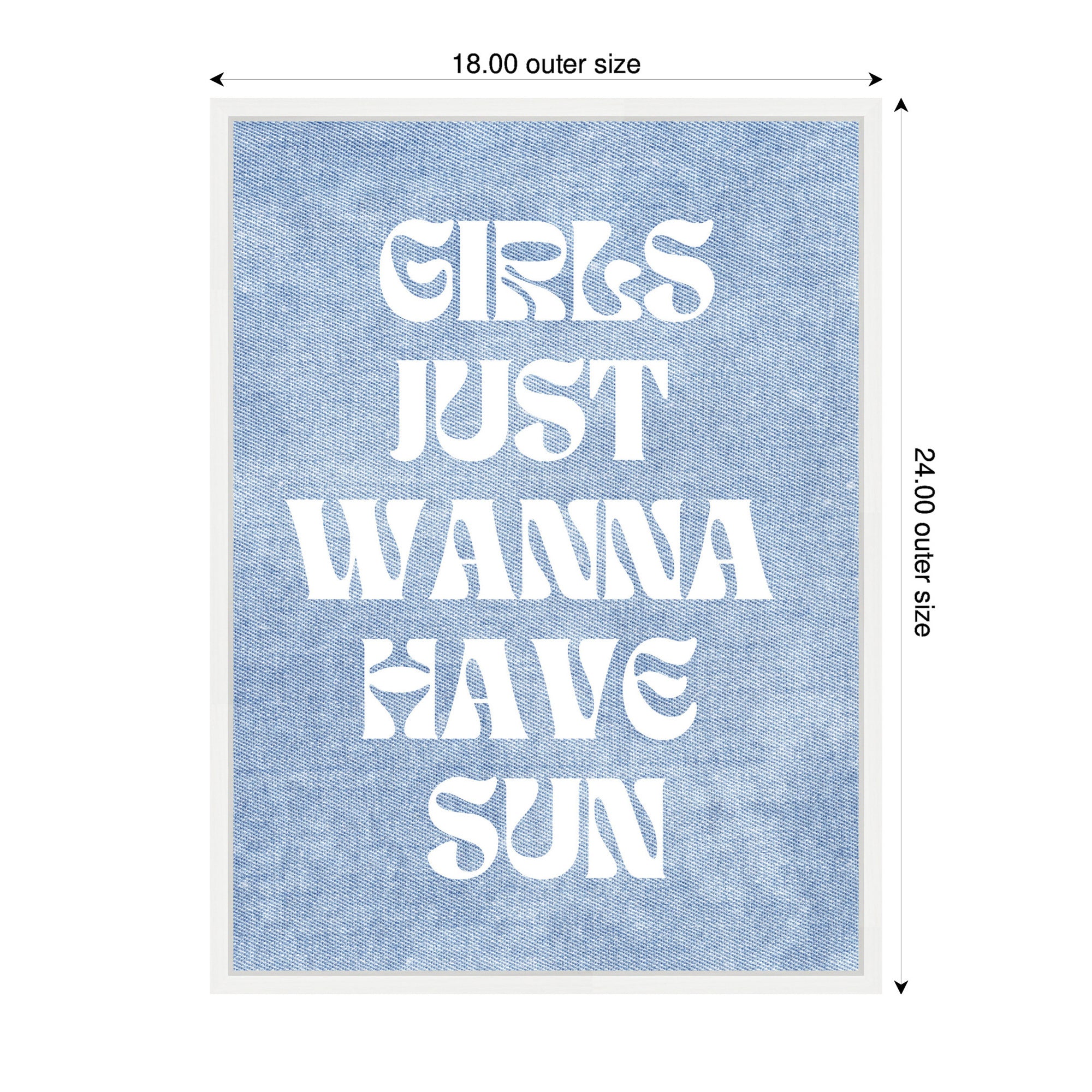 Girls Just Wanna Have Sun by Megan Ryan Framed Canvas Wall Art Print