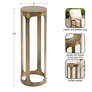 Drink Table Gold 8x8x23 2