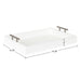 Single Tray White Silver 17x13 4