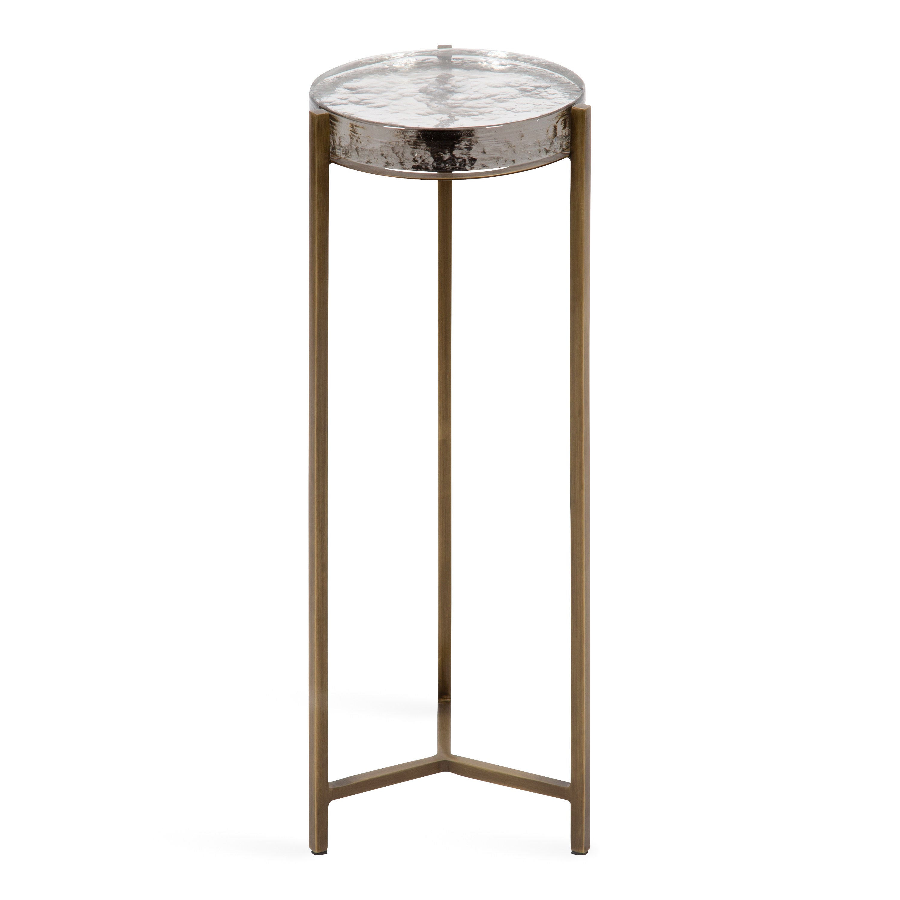 Drink Table Clear Gold 9x9x23 1