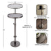 Drink Table Pewter 10x10x30 2