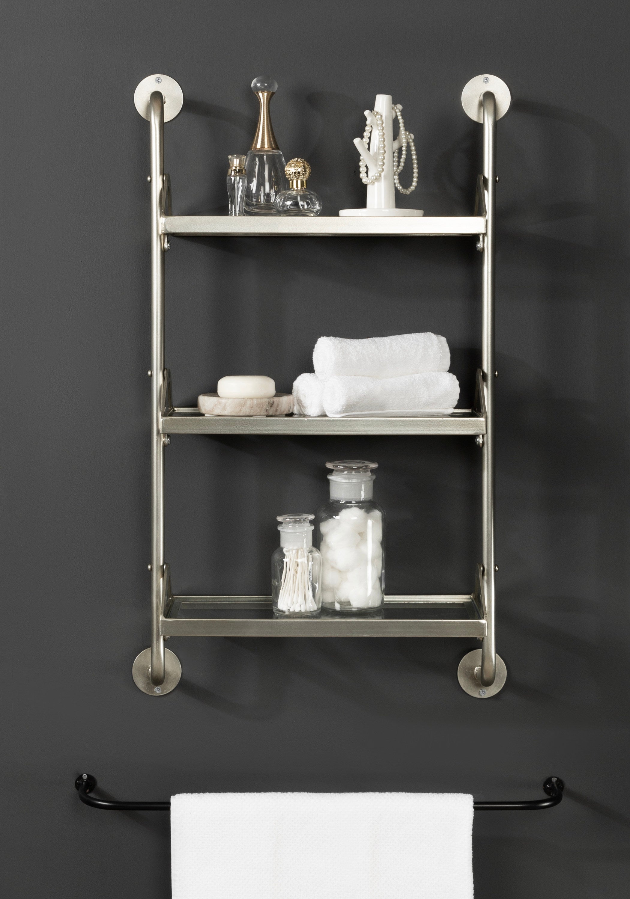 Accent Shelf Silver 18x6x30 7