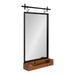 Functional Mirror Black Rustic Brown 24x39 1