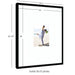 Wall Frame Svelte Noir Black 22x26 matted to 8x10 2