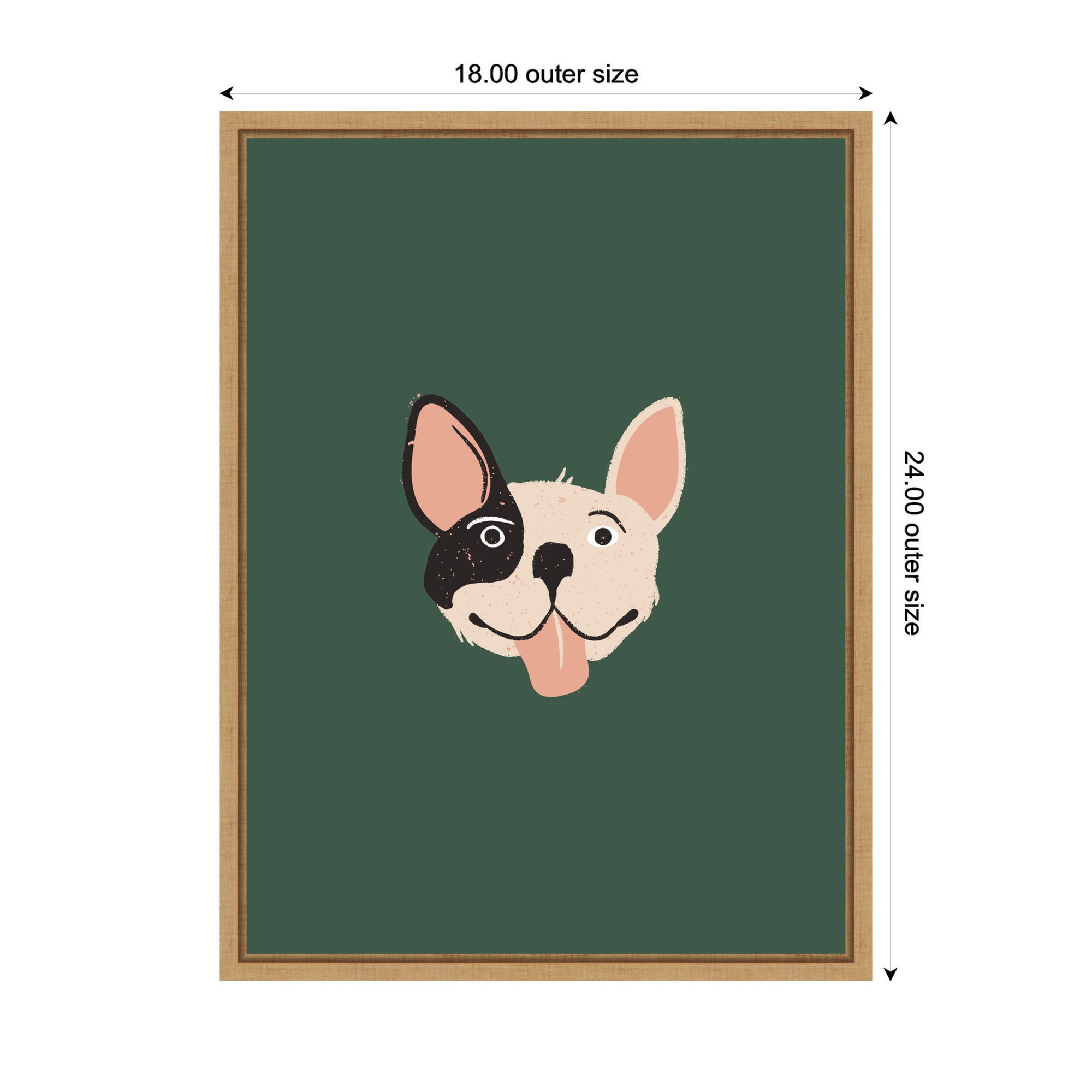 French Bulldog Whimsical Dog Lover by Laura Moss Framed Canvas Wall Art Print