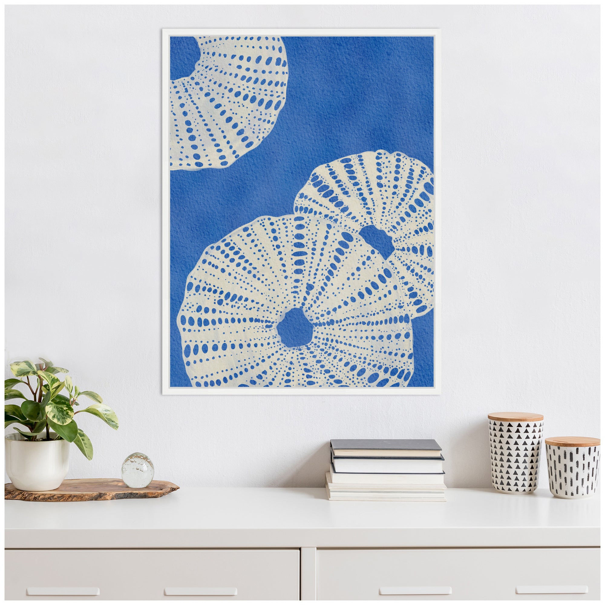 Sylvie Ocean Charms ll Framed Canvas by Nikita Jariwala