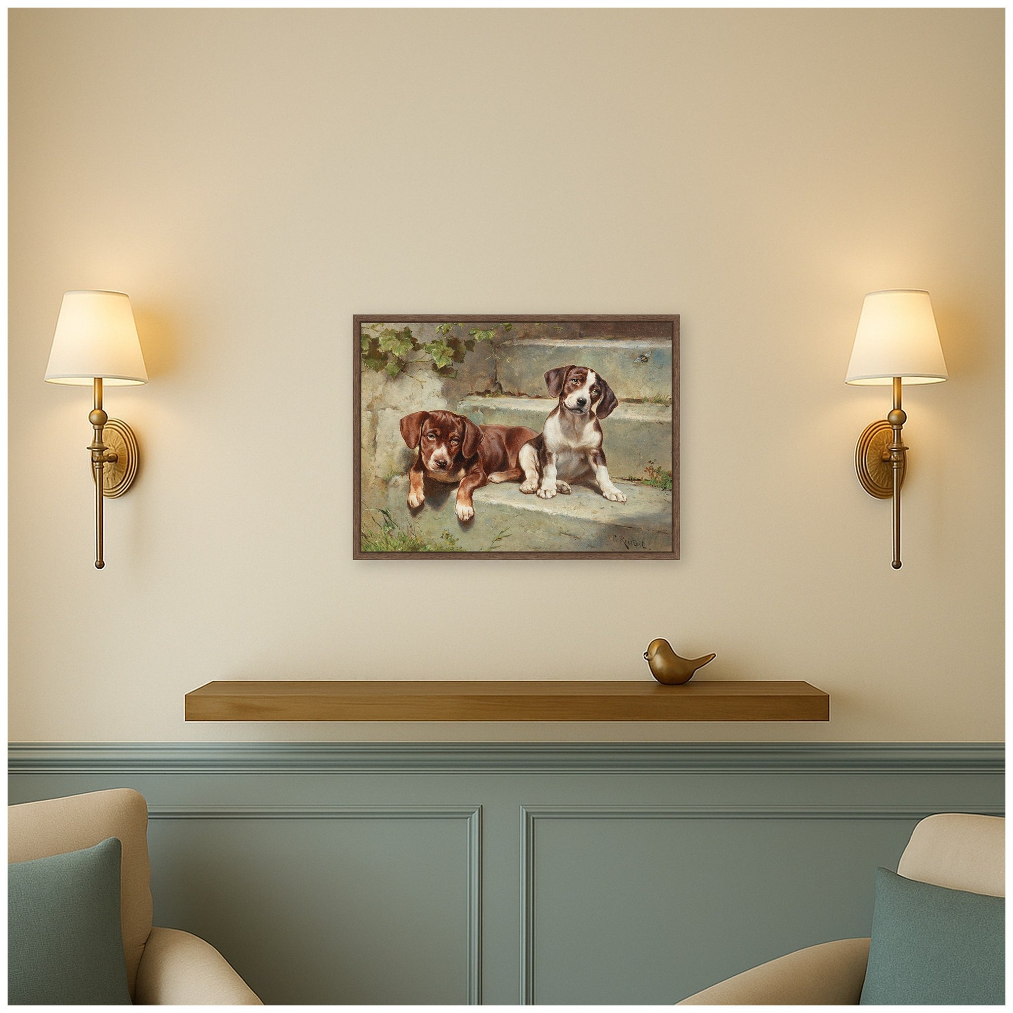Framed Canvas 24x18 Sylvie Walnut 6