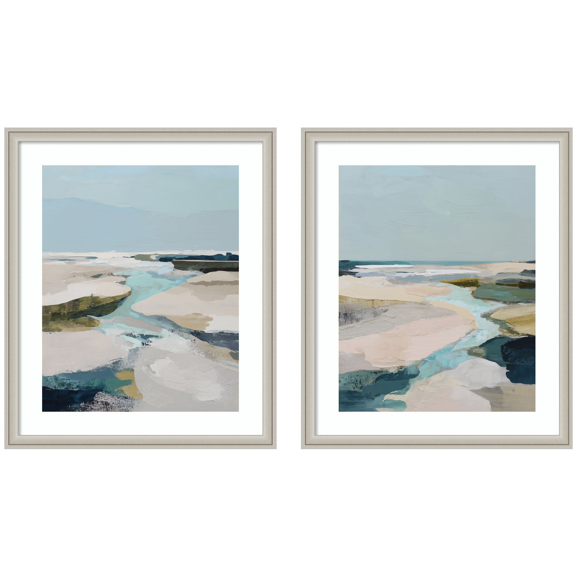 Framed Art Set 2 Piece Set 21x25 Florence Silver 1