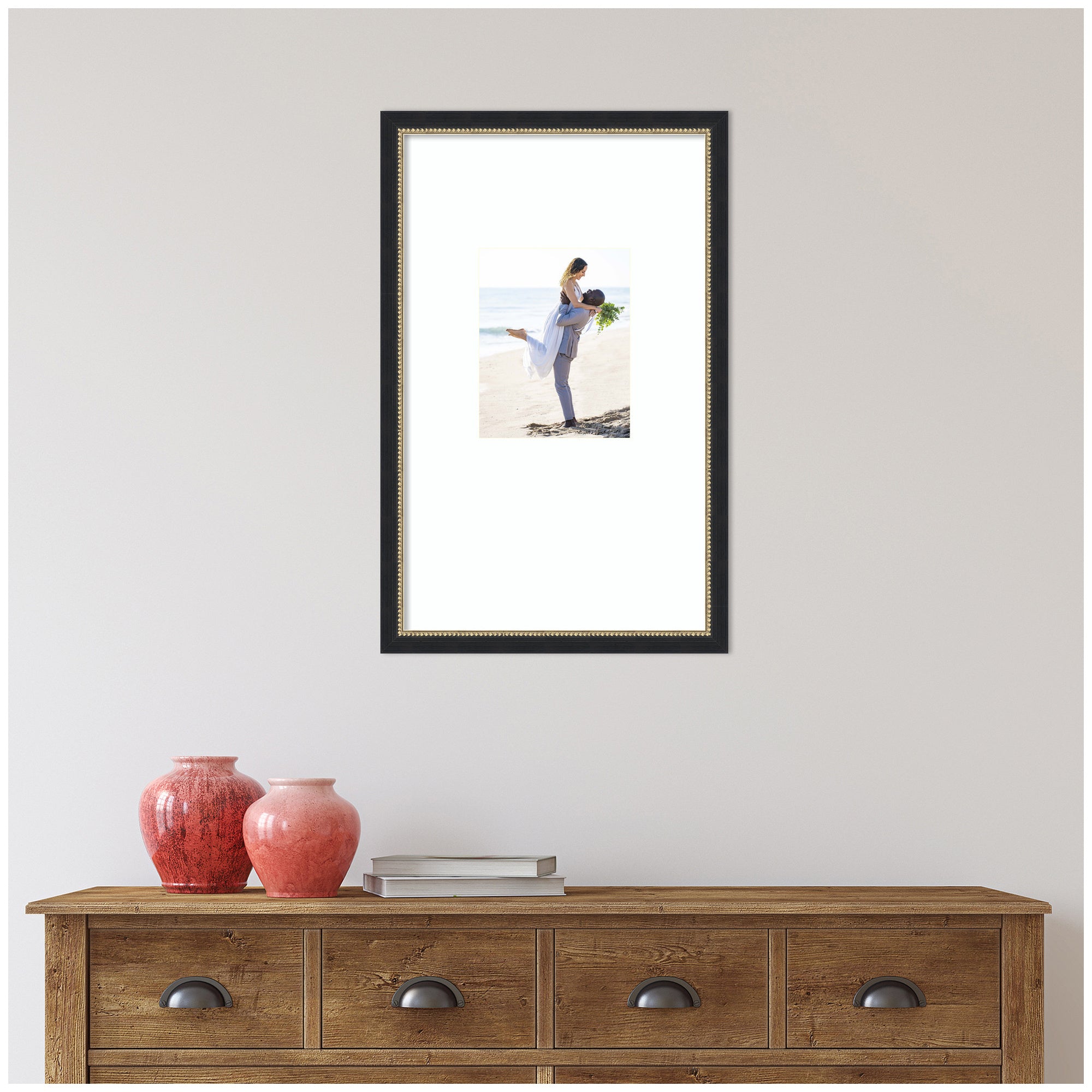 Wall Frame Belmont Black 16x26 matted to 8x10 6