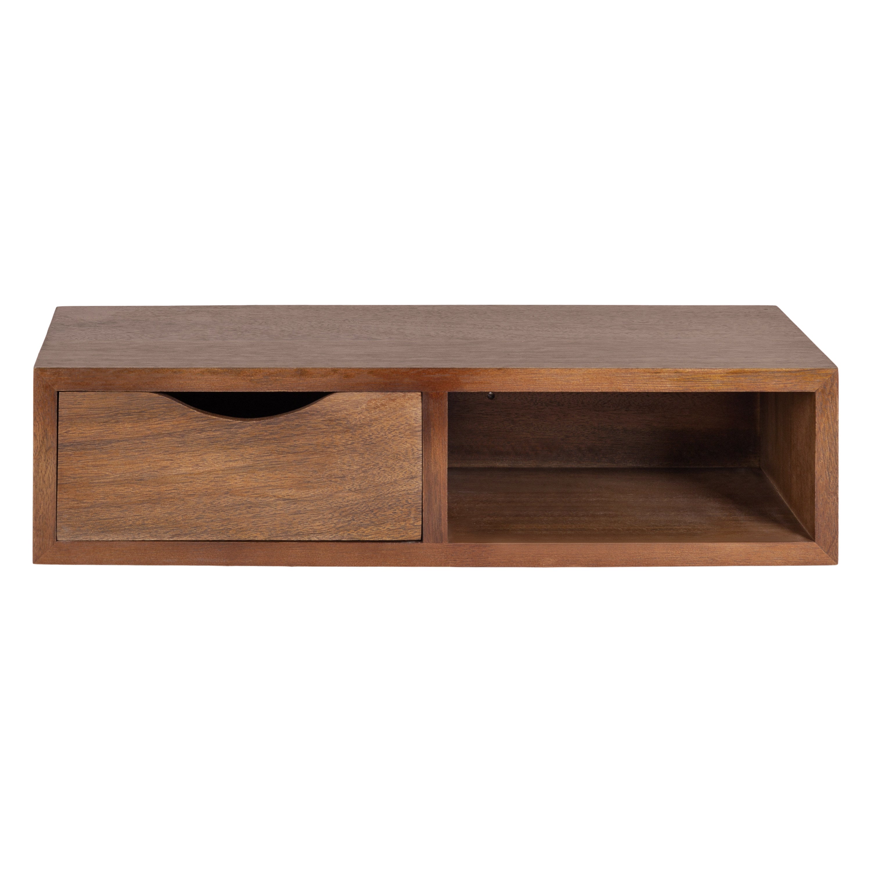 Floating Side Table Walnut Brown 22x10x6 5