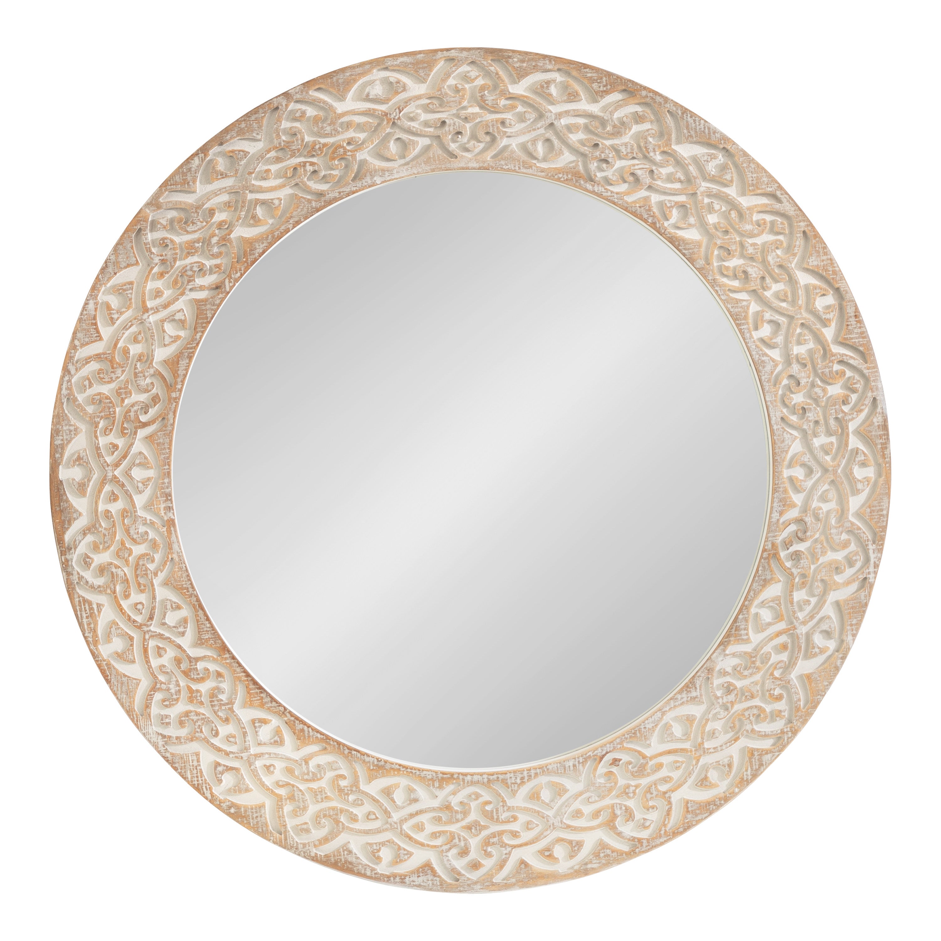Round Mirror White 26" Diameter 1