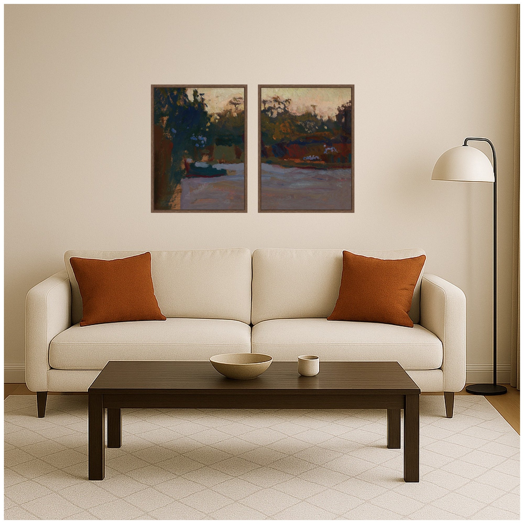 Art Set 2 Piece Set 18x24 Sylvie Walnut 5