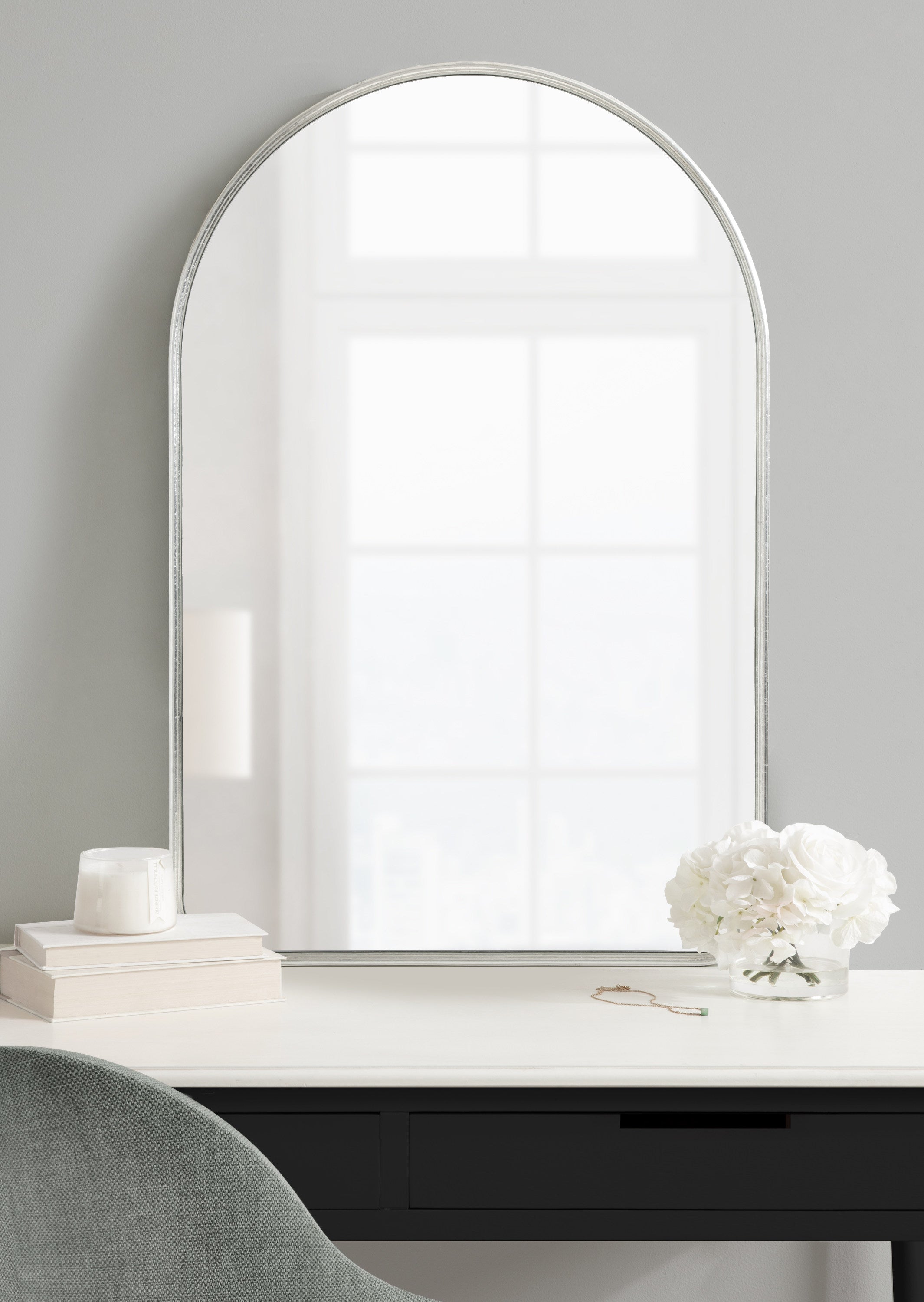 Arch Mirror Silver 24x36 7