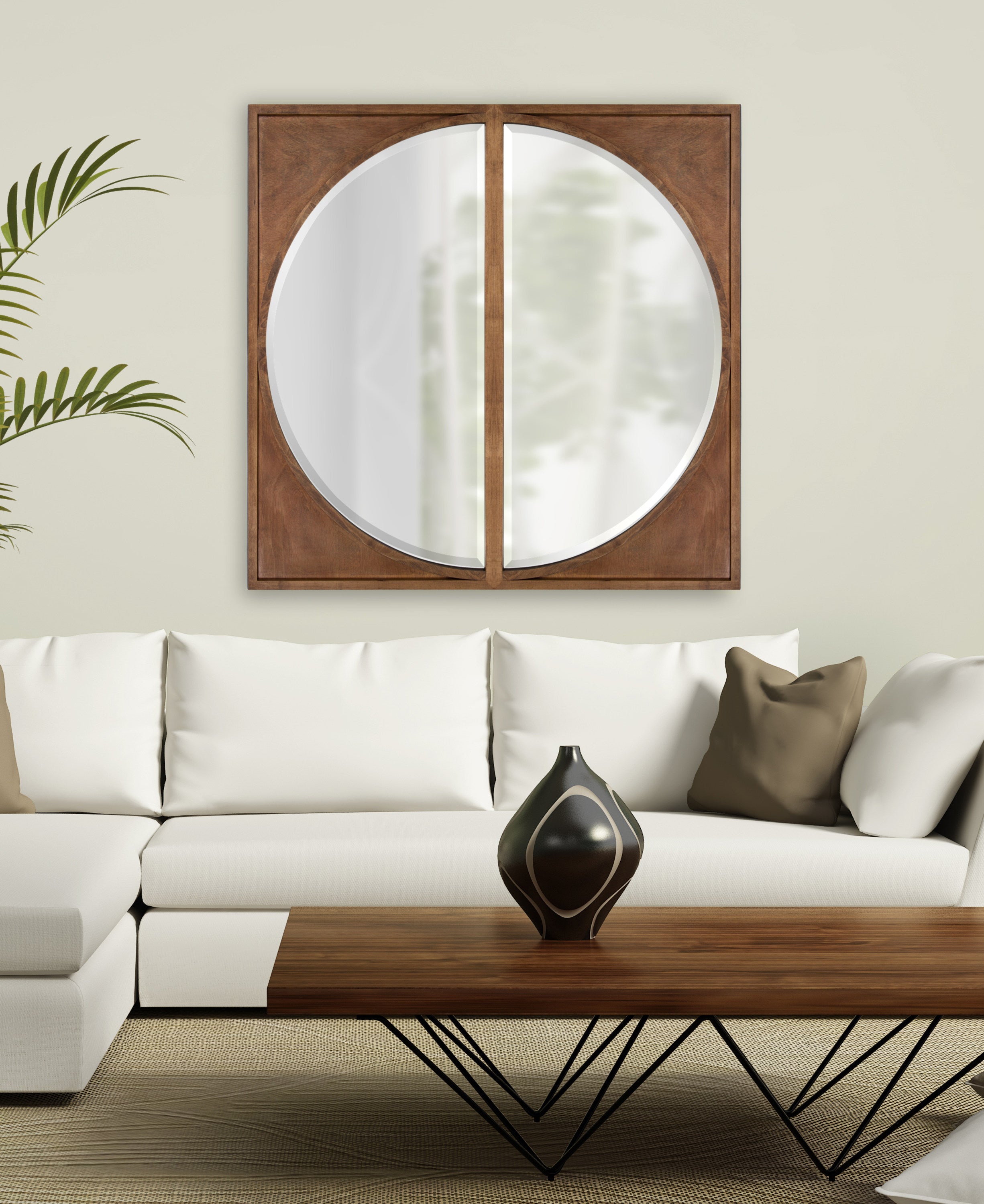 Arch Mirror Brown 21.5x42 6