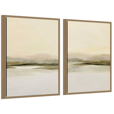 Framed Canvas Sylvie Dark Gold 2 Piece Set 18x24 1