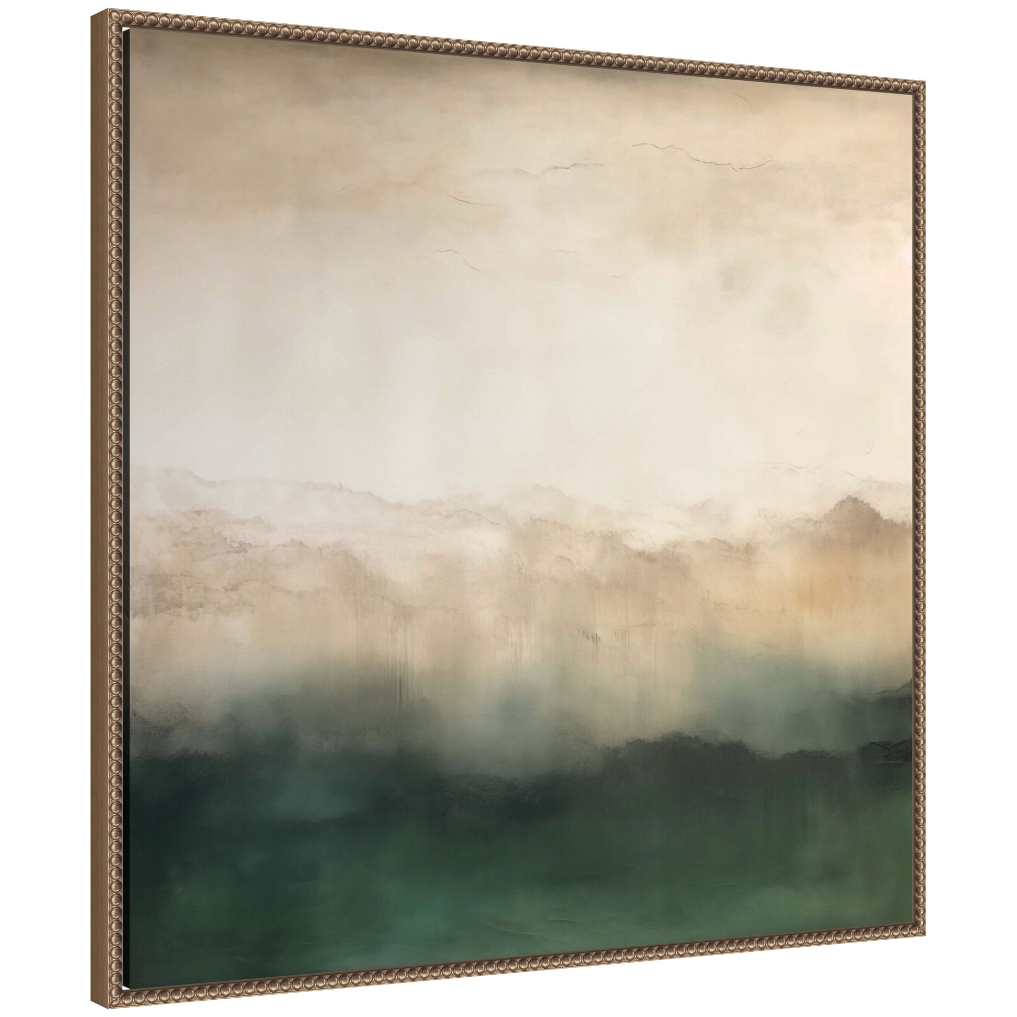 Framed Canvas 30x30 Sylvie Beaded Dark Gold 1