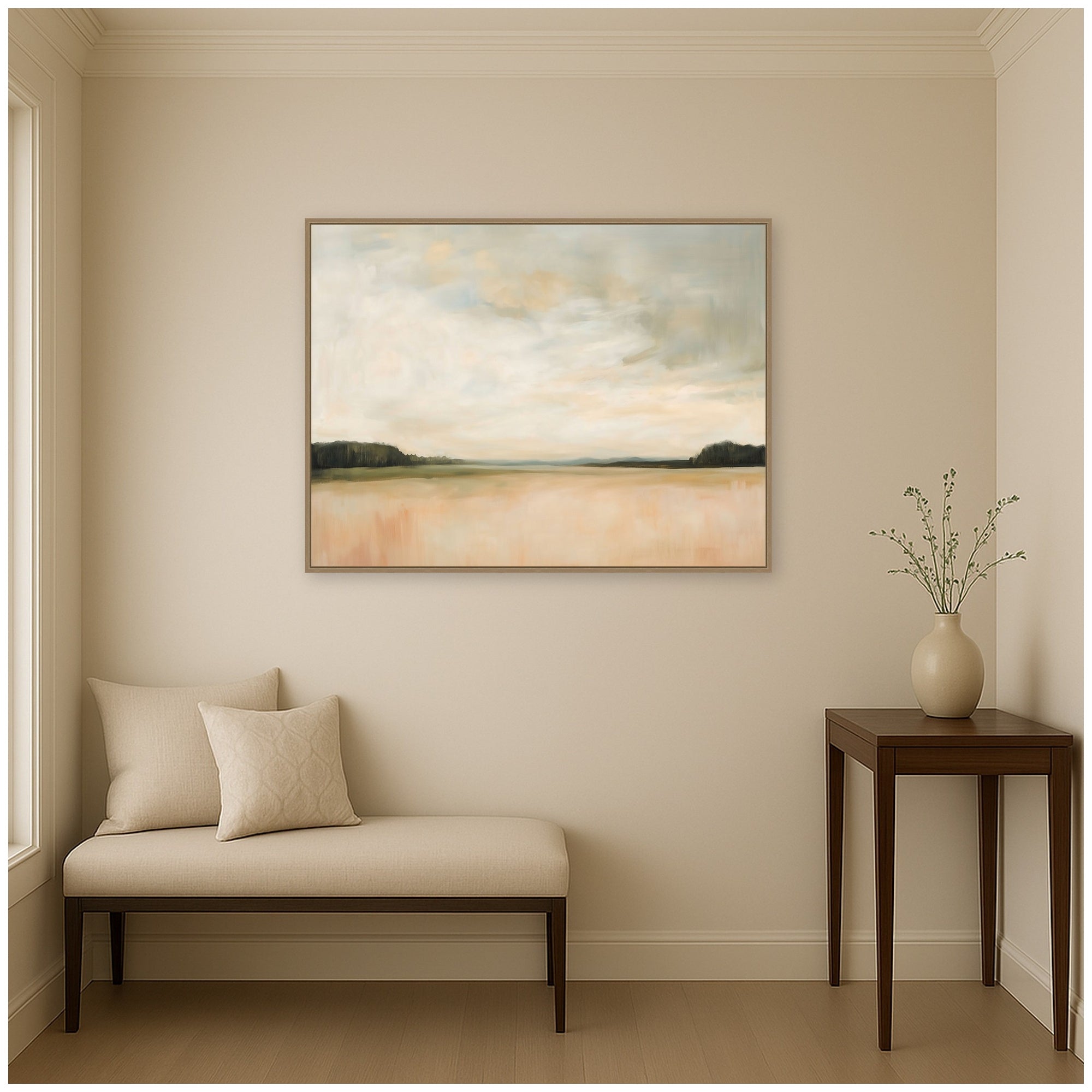 Framed Canvas 42x32 Sylvie Dark Gold 6