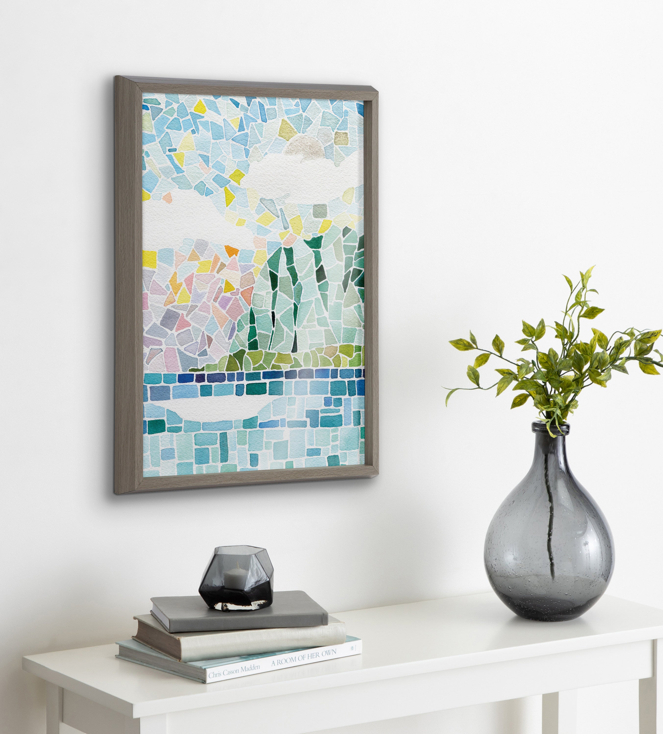 Blake One Fine Morning Framed Printed Glass by Janet Meinke-Lau