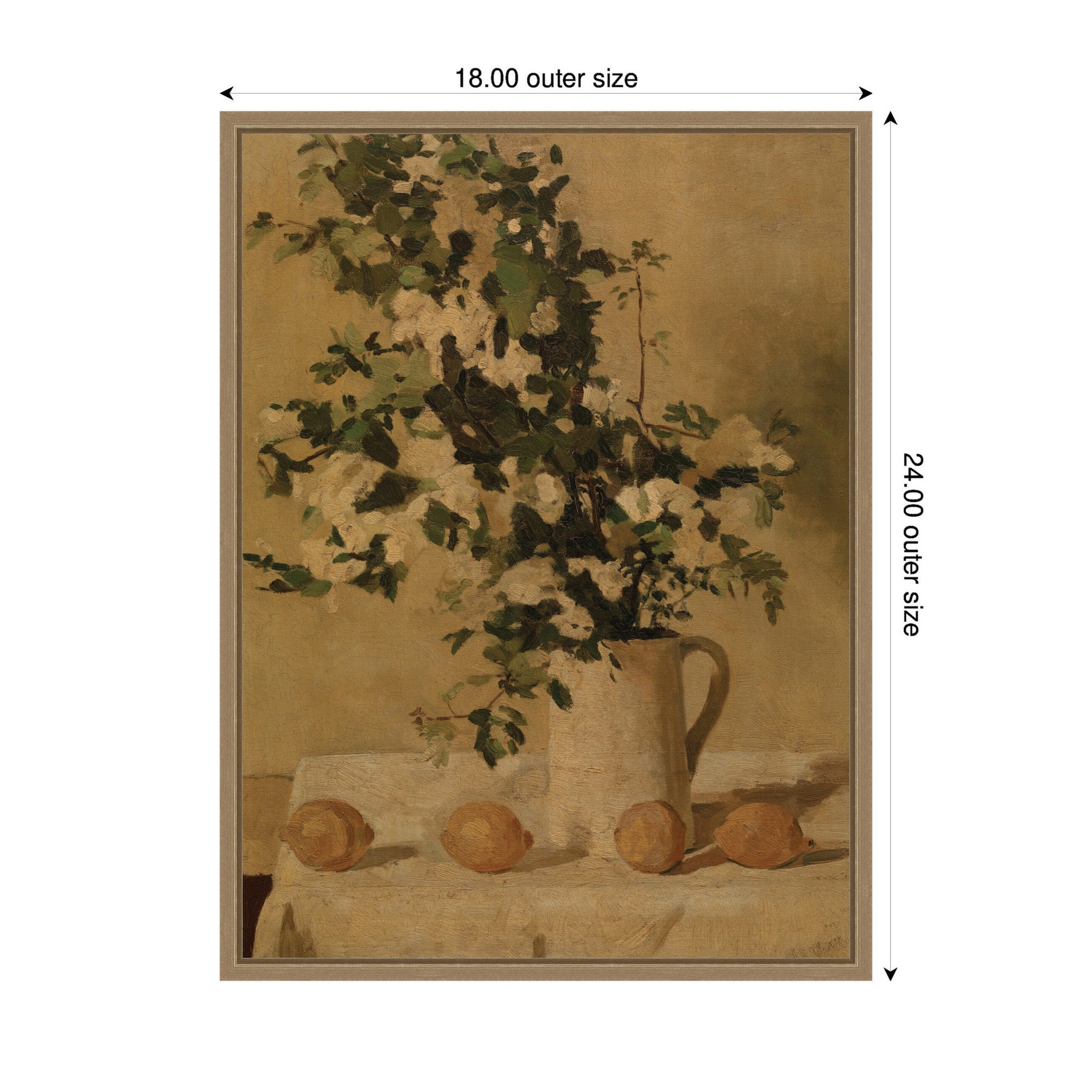 Framed Canvas 18x24 Sylvie Dark Gold 2