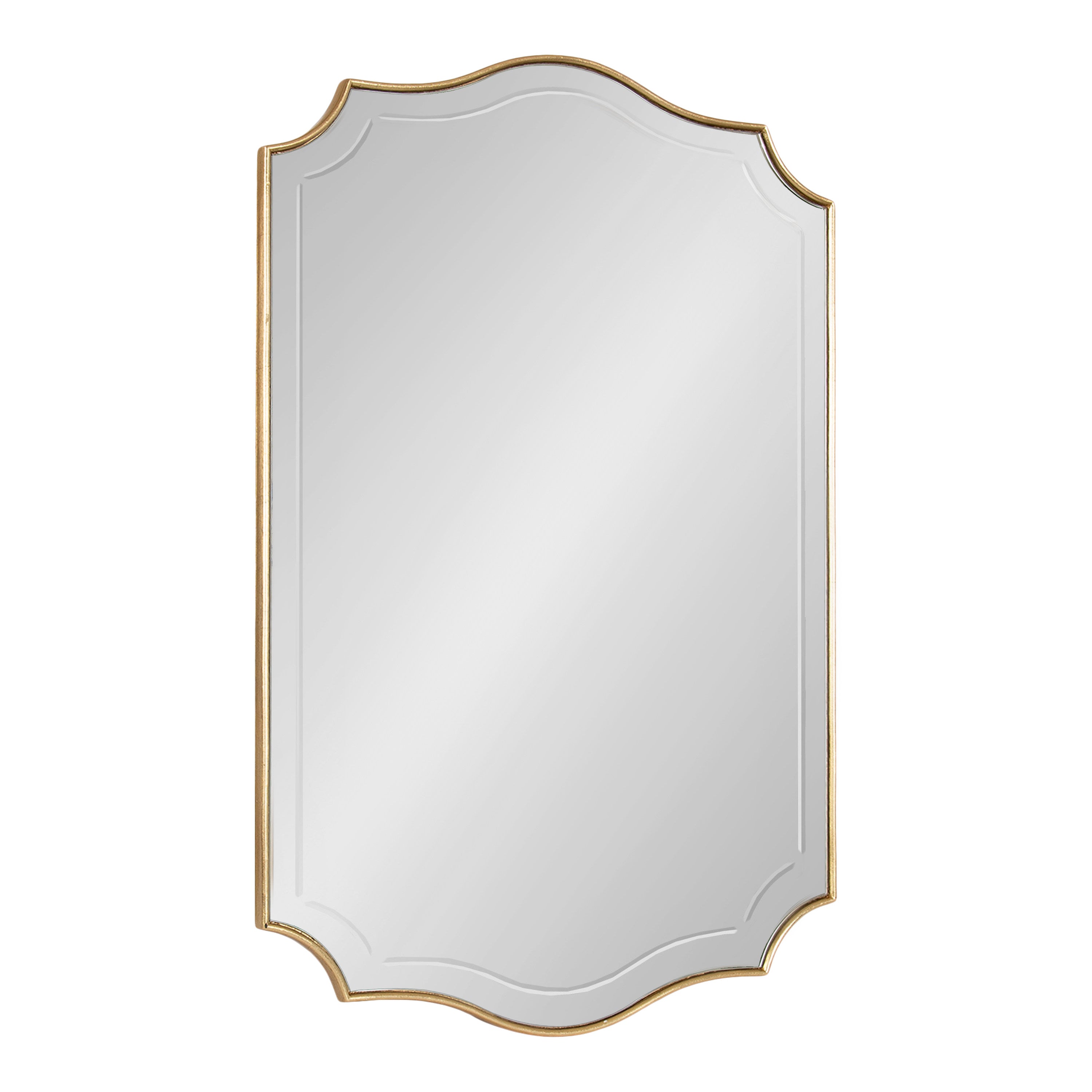 Scallop Mirror Gold 24x36 1