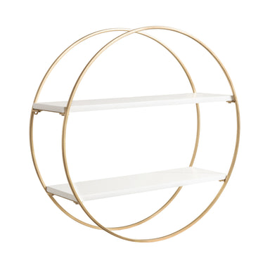 Accent Shelf White Gold 24" Diameter 1