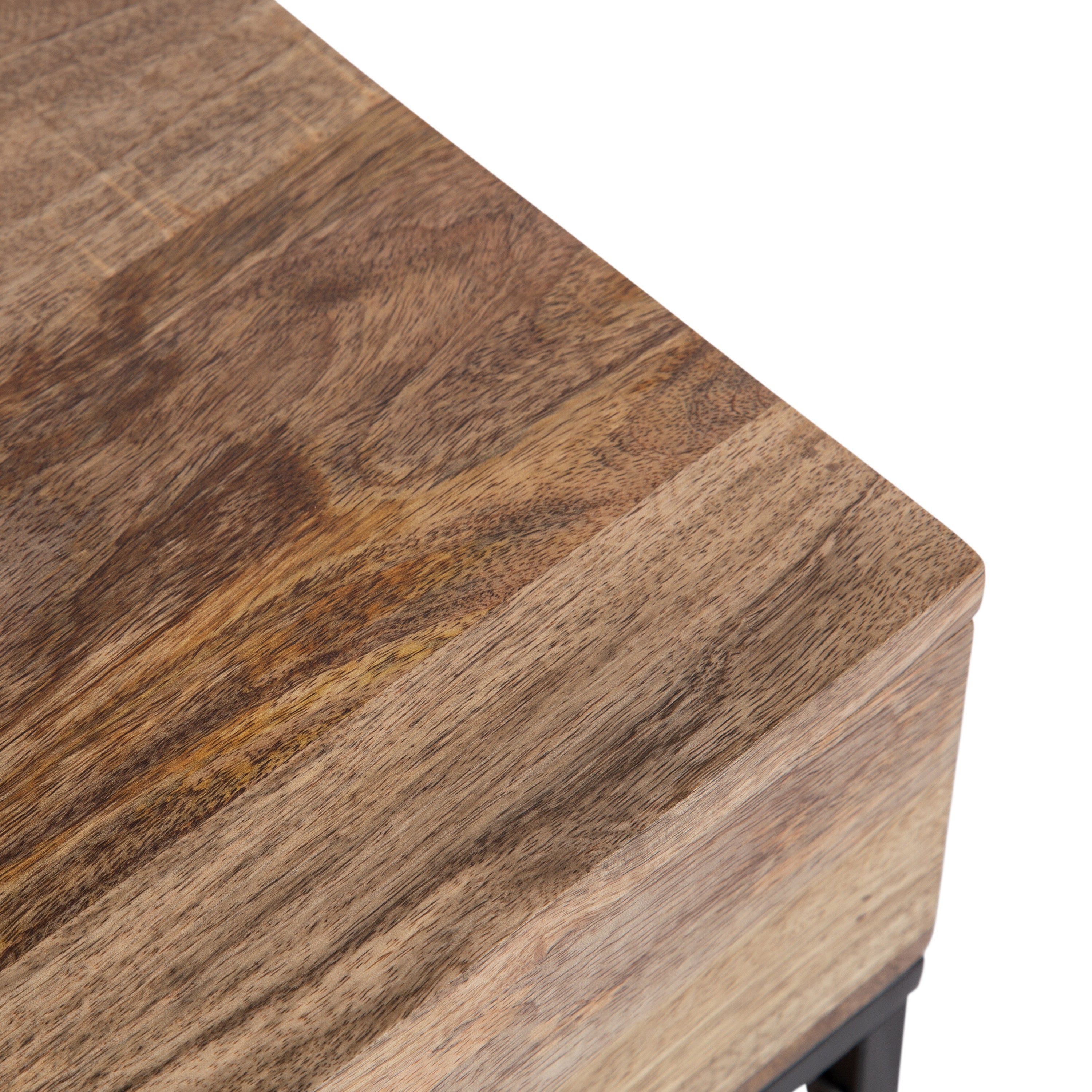Console Table Black Natural 36x13x31 3
