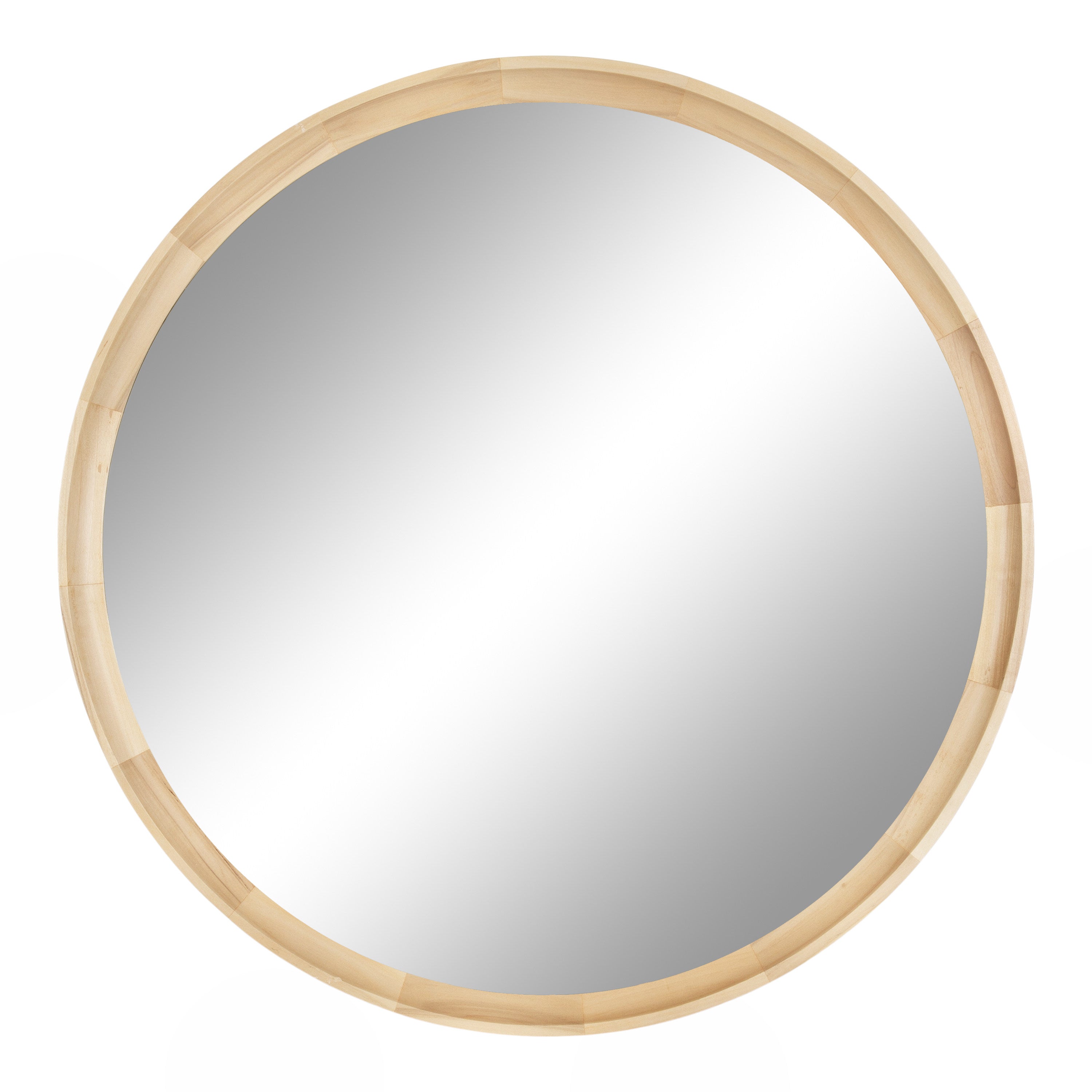 Round Mirror Natural 34" Diameter 5