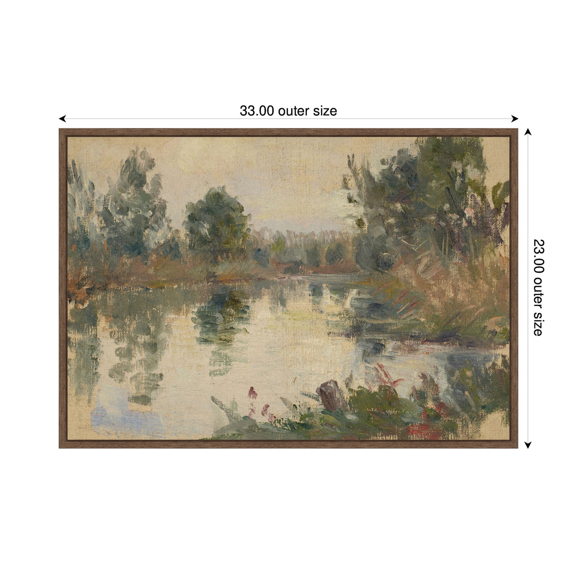 Framed Canvas 33x23 Sylvie Walnut 2