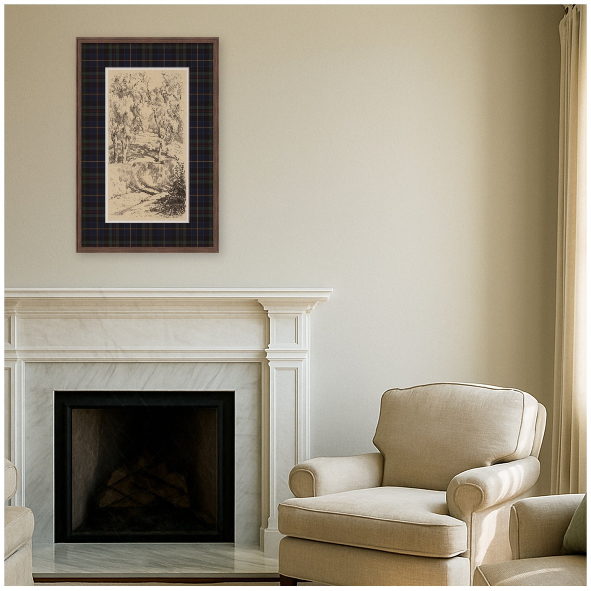 Framed Art 28x42 Florence Medium Brown 6