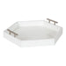 Single Tray White Silver 18x18 1