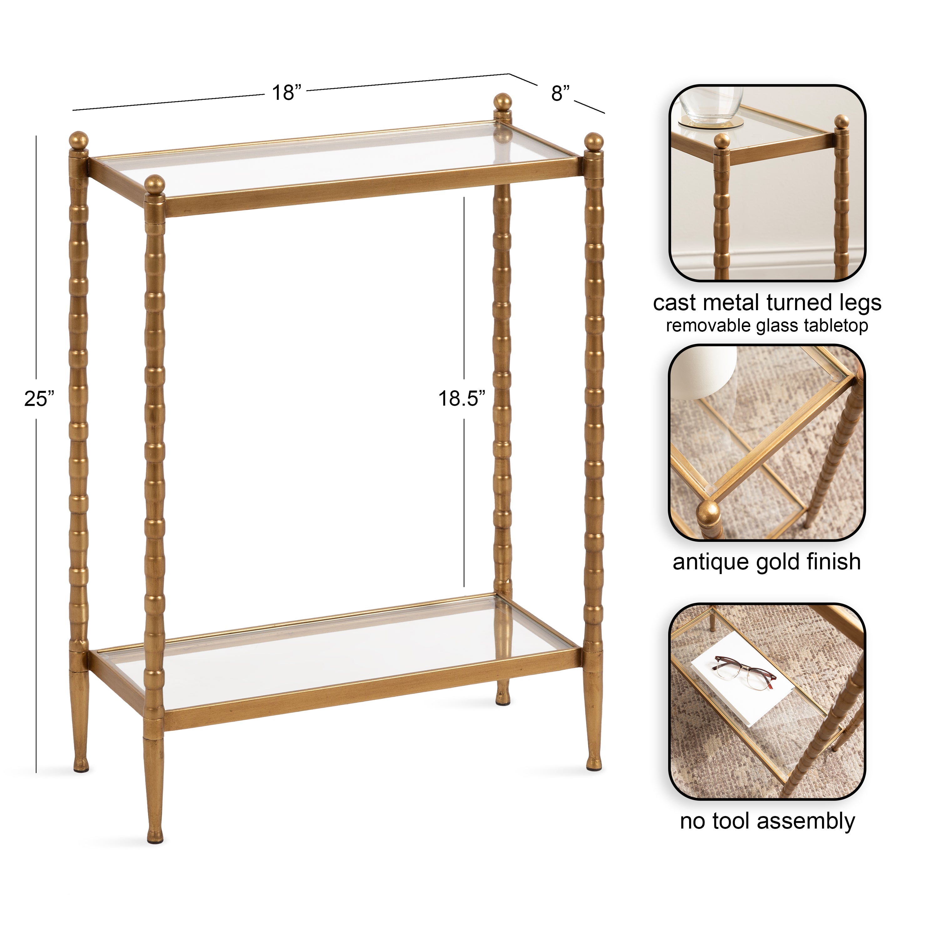 Prisha Rectangle Side Table