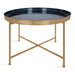Coffee Table Navy Blue Gold 28.25x28.25x19 3
