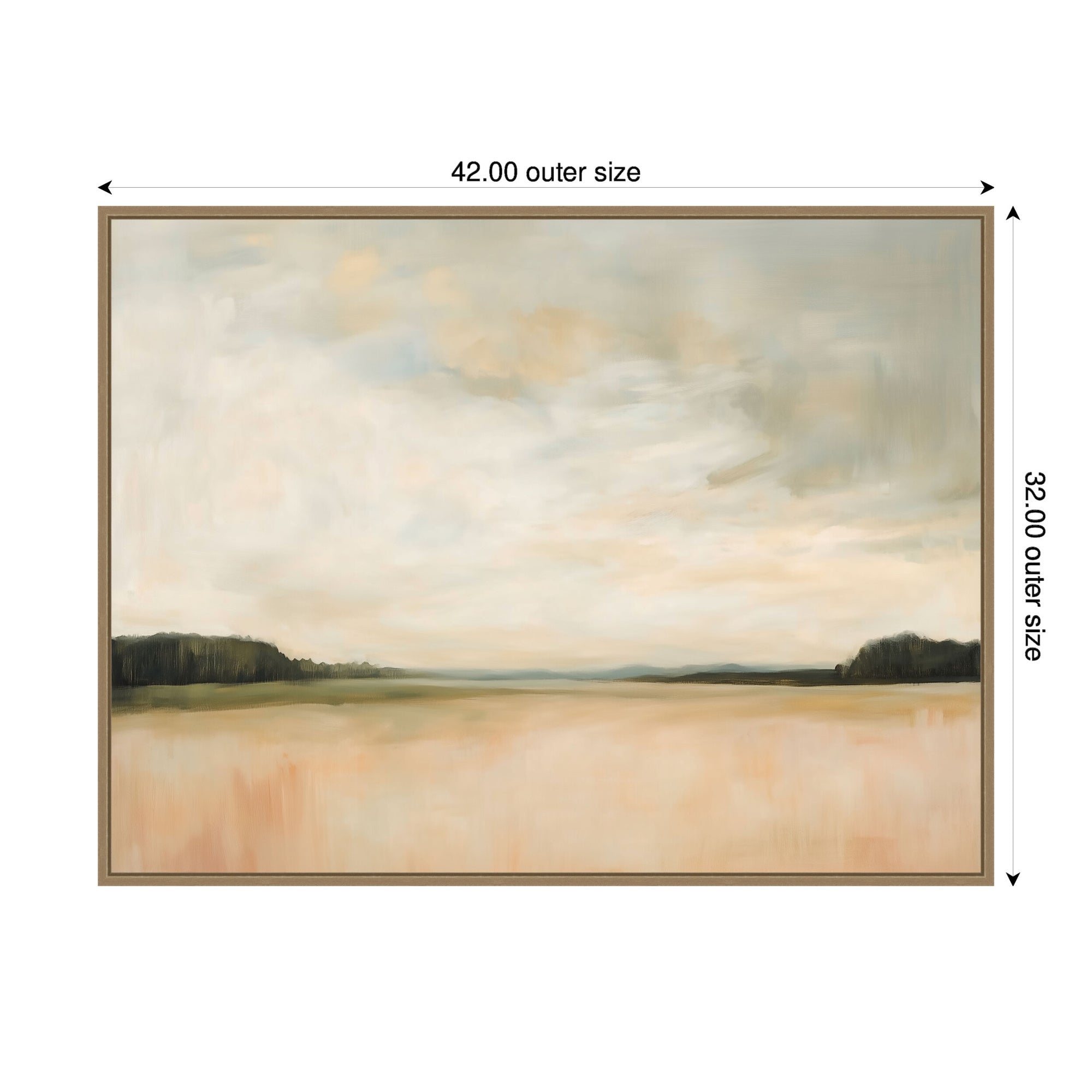 Framed Canvas 42x32 Sylvie Dark Gold 2