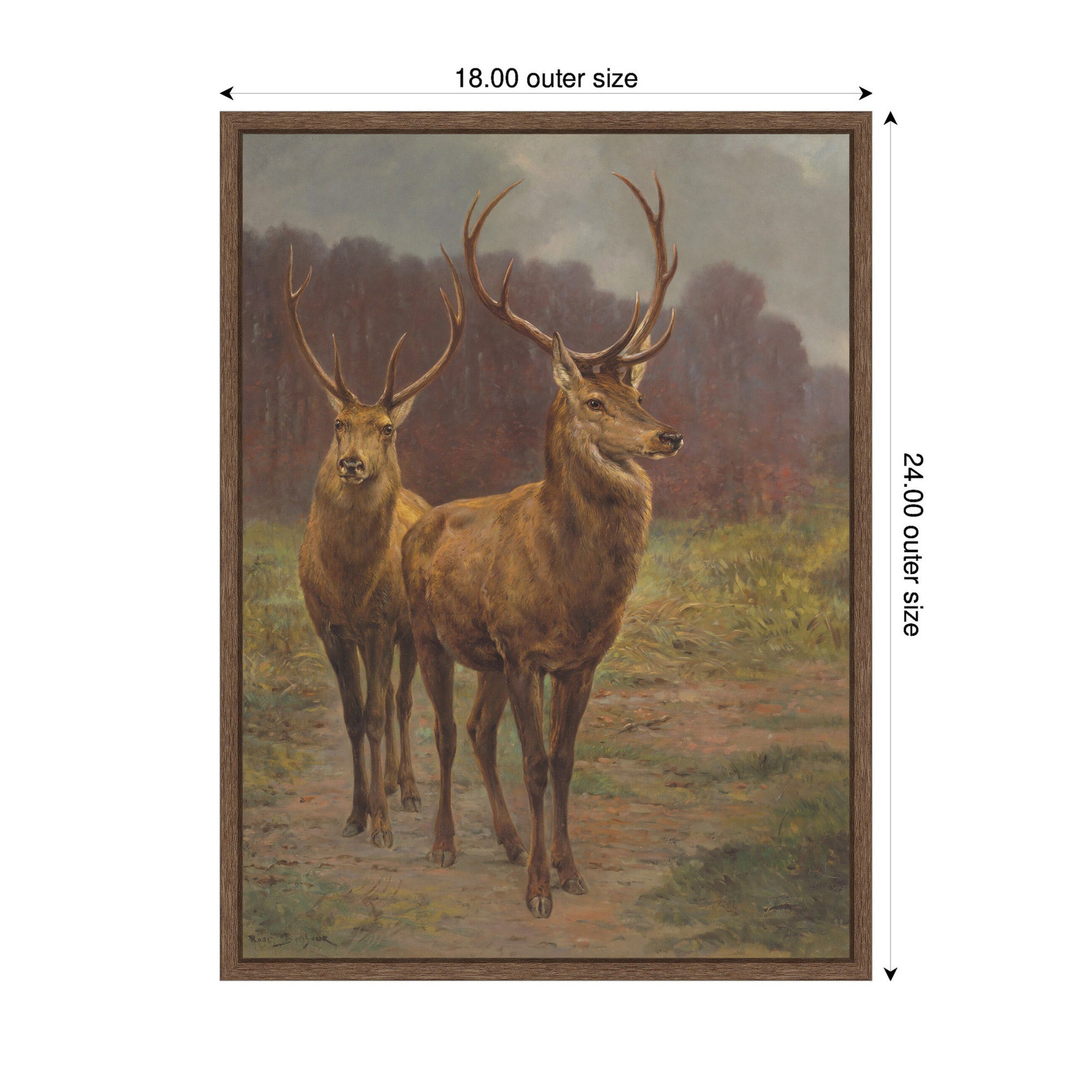 Framed Canvas 18x24 Sylvie Walnut 2