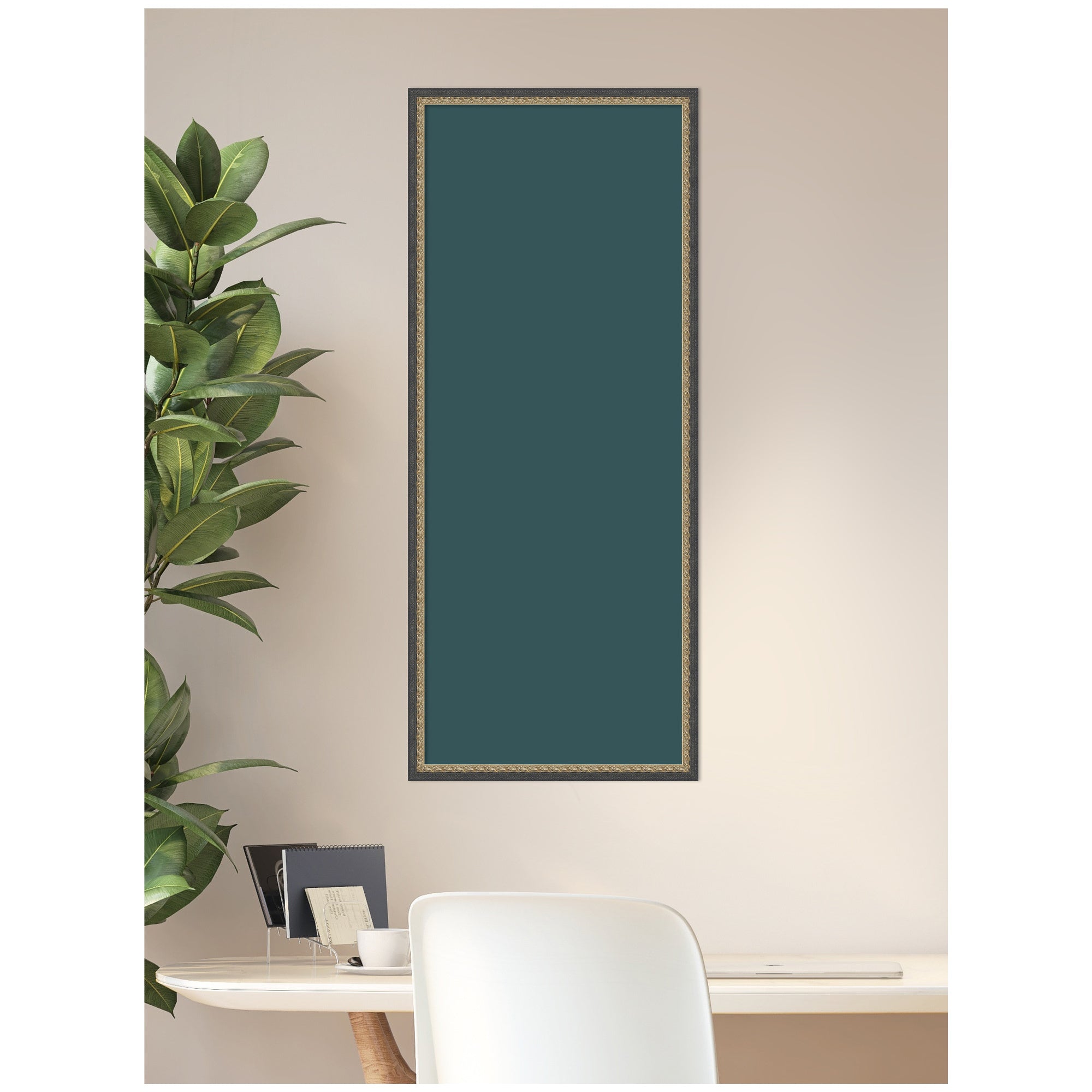 Framed Fabric Pinboard Deep Sea Teal Wall Organization