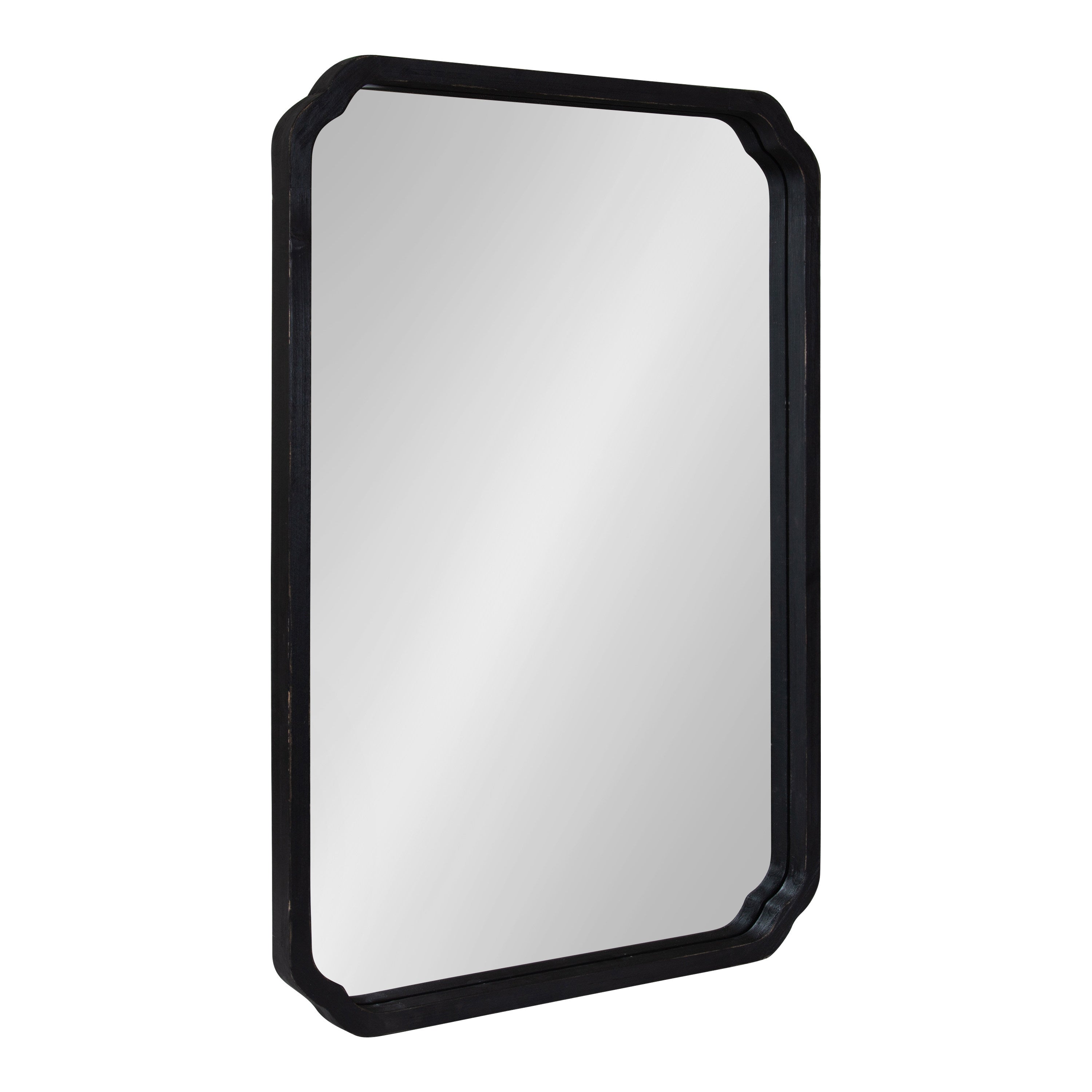 Scallop Mirror Black 24x36 1