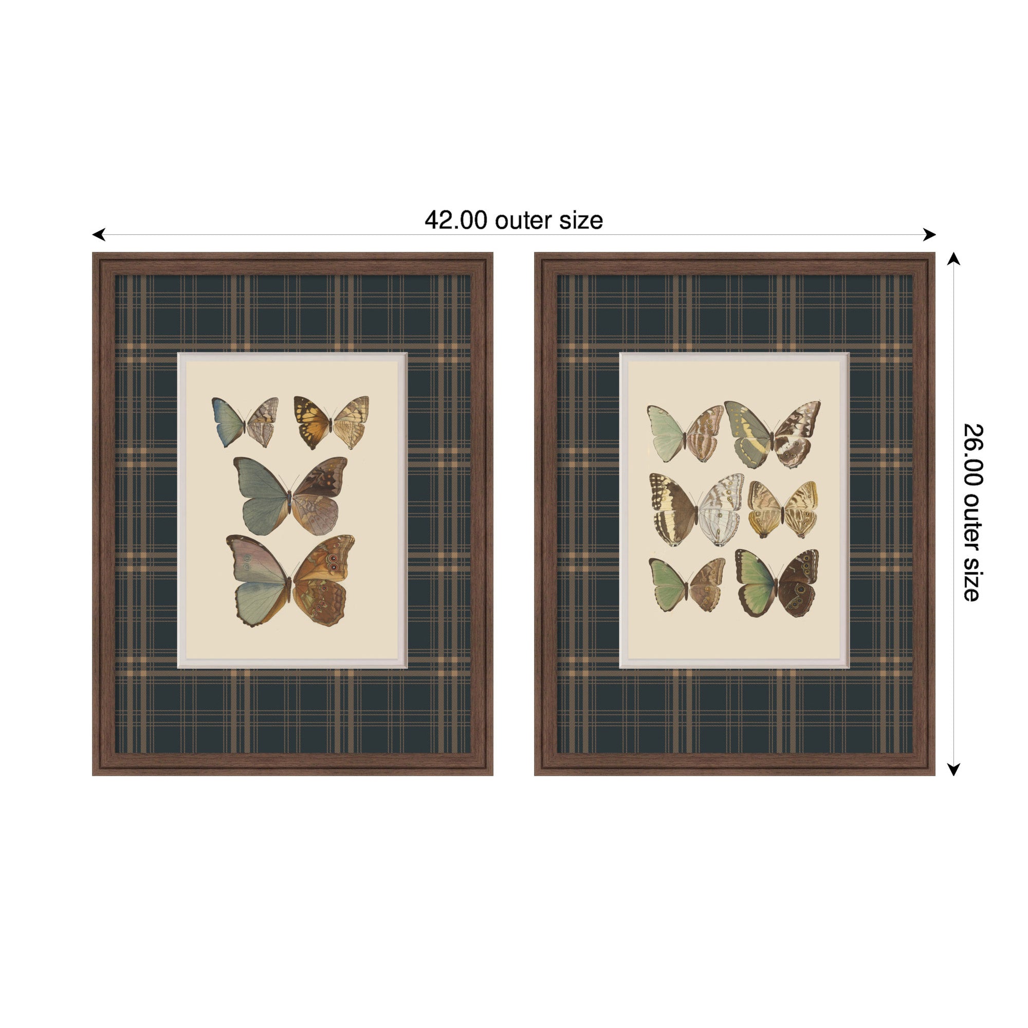 Framed Art Set 2 Piece Set 19x25 Florence Medium Brown 2