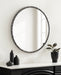 Round Mirror Pewter 26x26 6