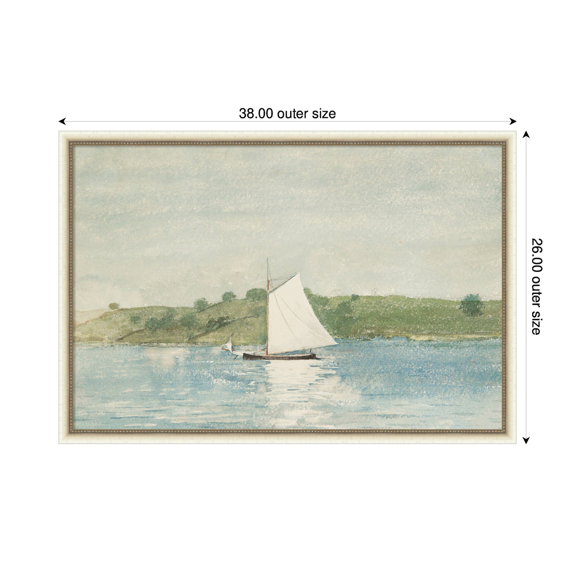 Mounted Canvas 38x26 Belmont Distress White 2