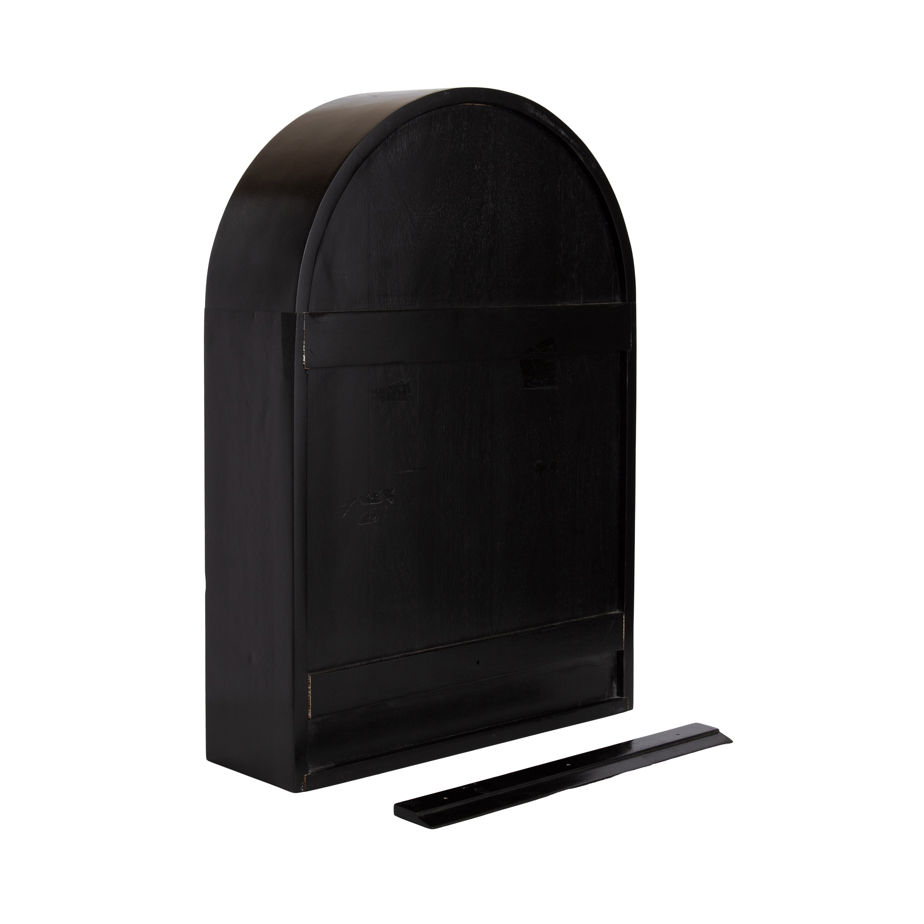 Accent Shelf Black Natural Beige 18x6x26 5