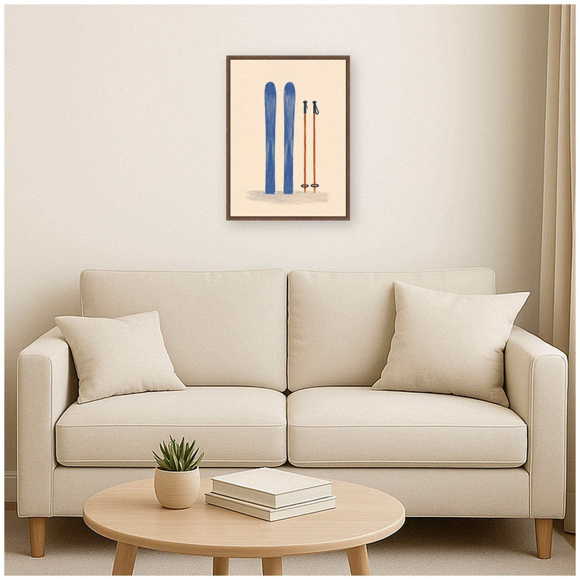 Framed Canvas Sylvie Walnut 18x24 6