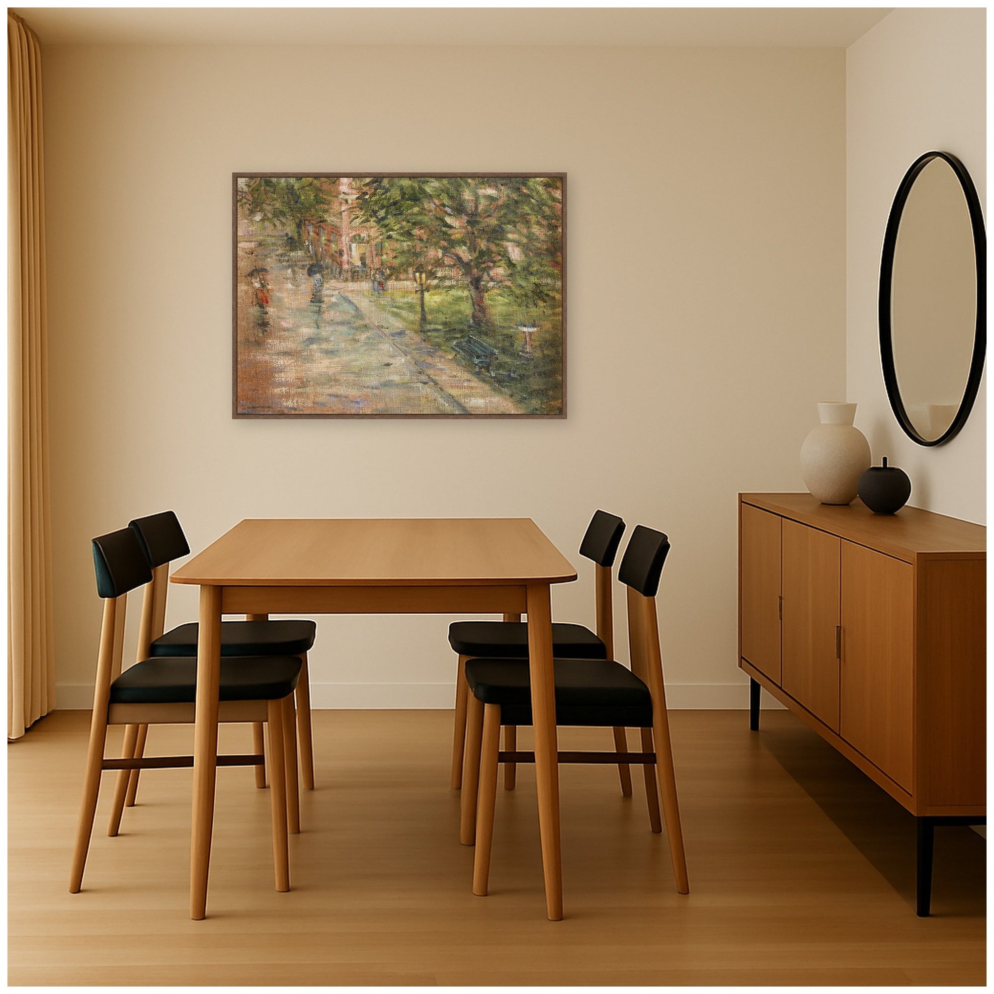 Framed Canvas Sylvie Walnut 38x28 6