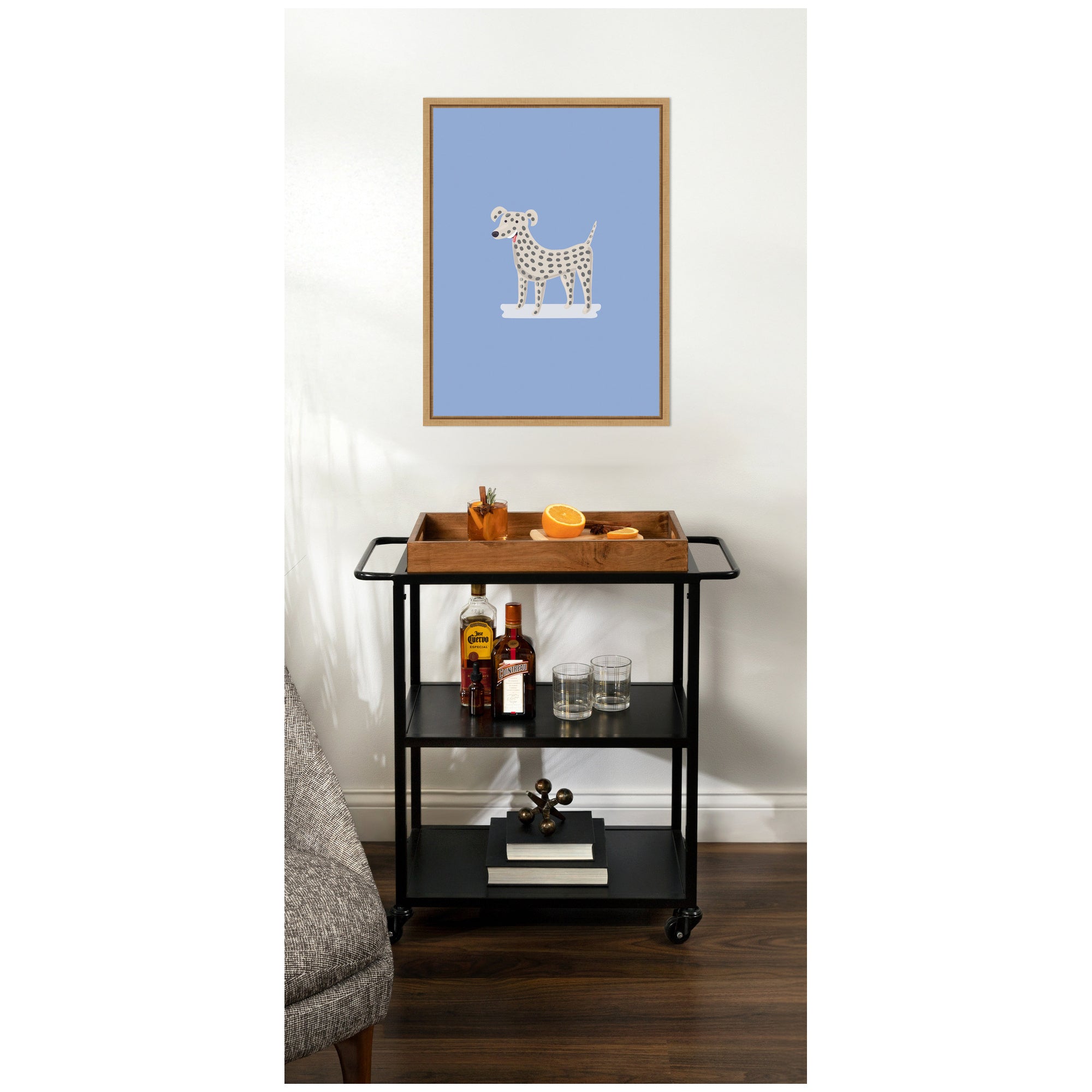 Dalmatian Dog Modern Pet Lover by Laura Moss Framed Canvas Wall Art Print